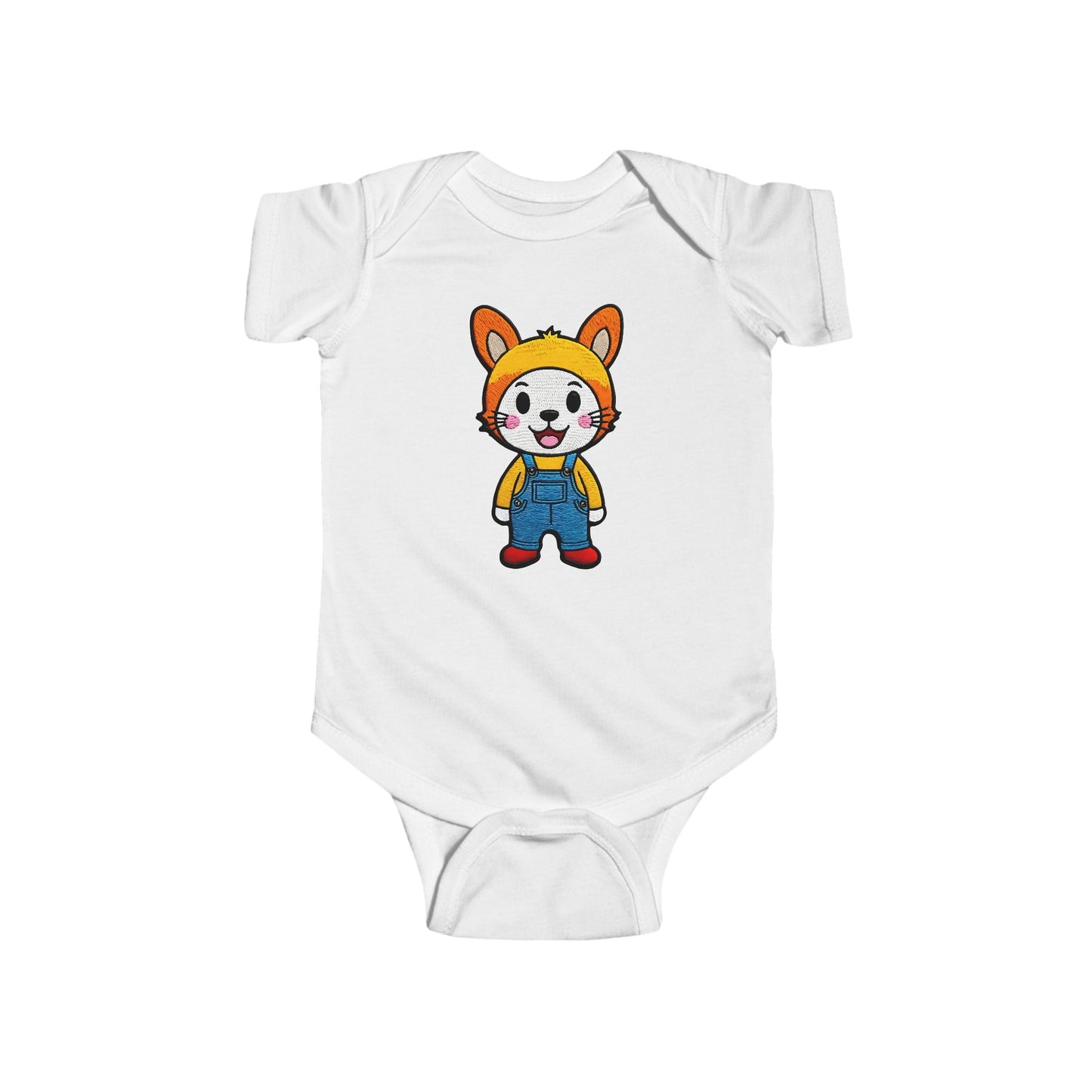 BUTTON Infant Fine Jersey Bodysuit NB: 0 - 24 mo
