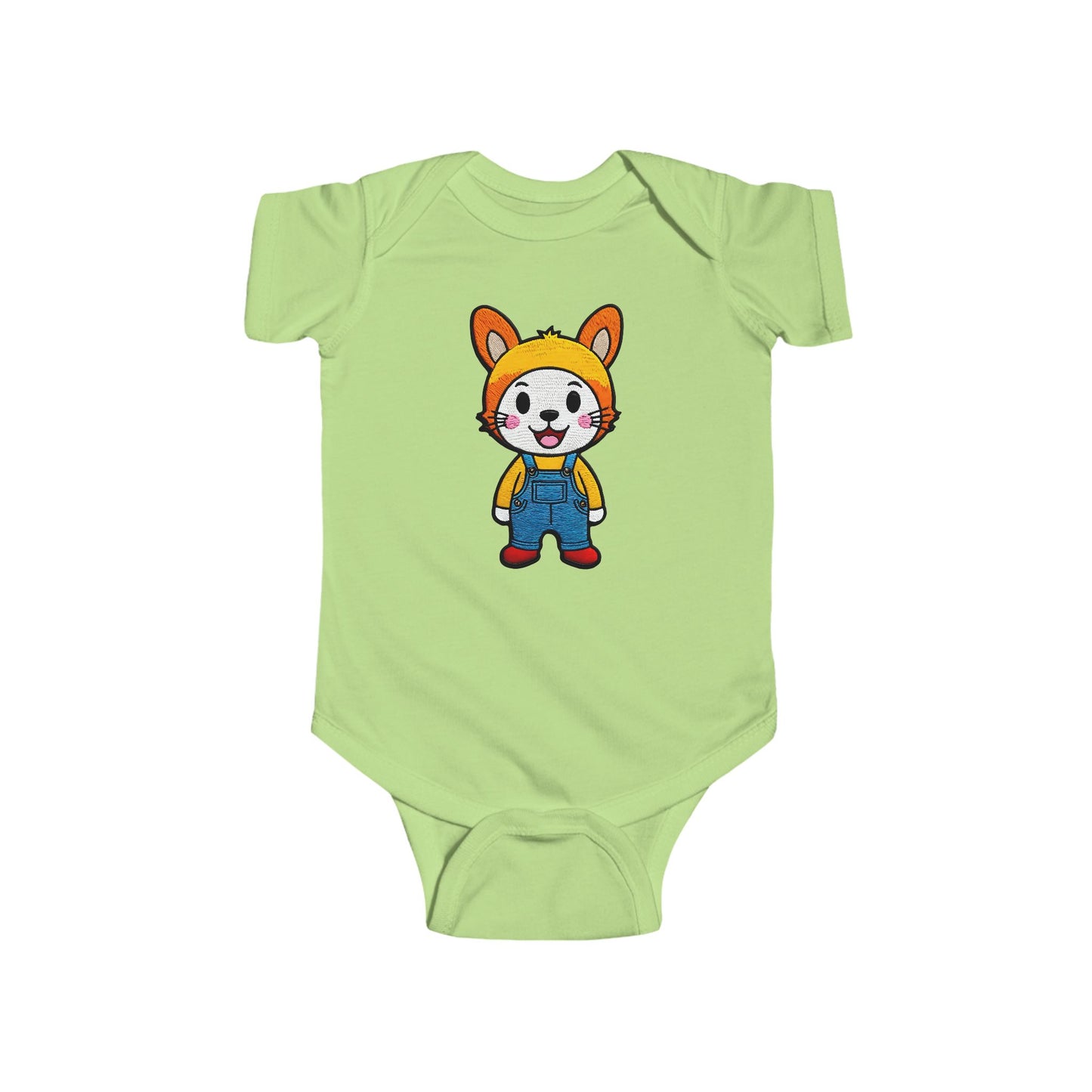 BUTTON Infant Fine Jersey Bodysuit NB: 0 - 24 mo