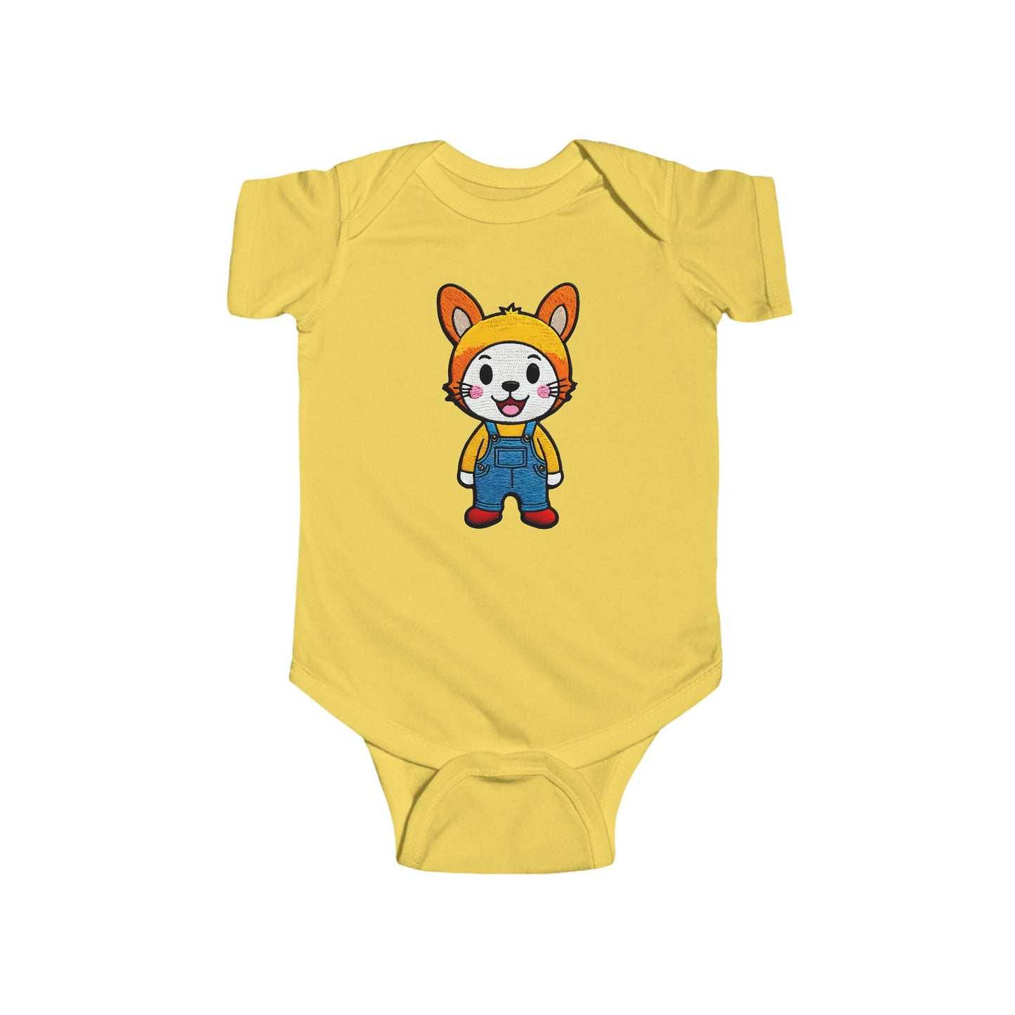 BUTTON Infant Fine Jersey Bodysuit NB: 0 - 24 mo