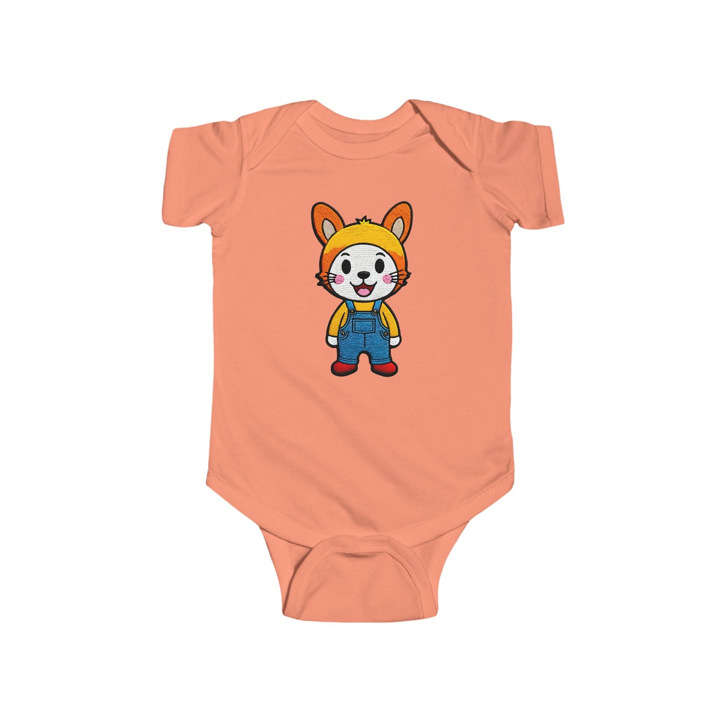 BUTTON Infant Fine Jersey Bodysuit NB: 0 - 24 mo