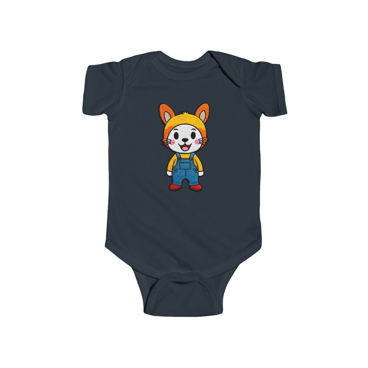 BUTTON Infant Fine Jersey Bodysuit NB: 0 - 24 mo
