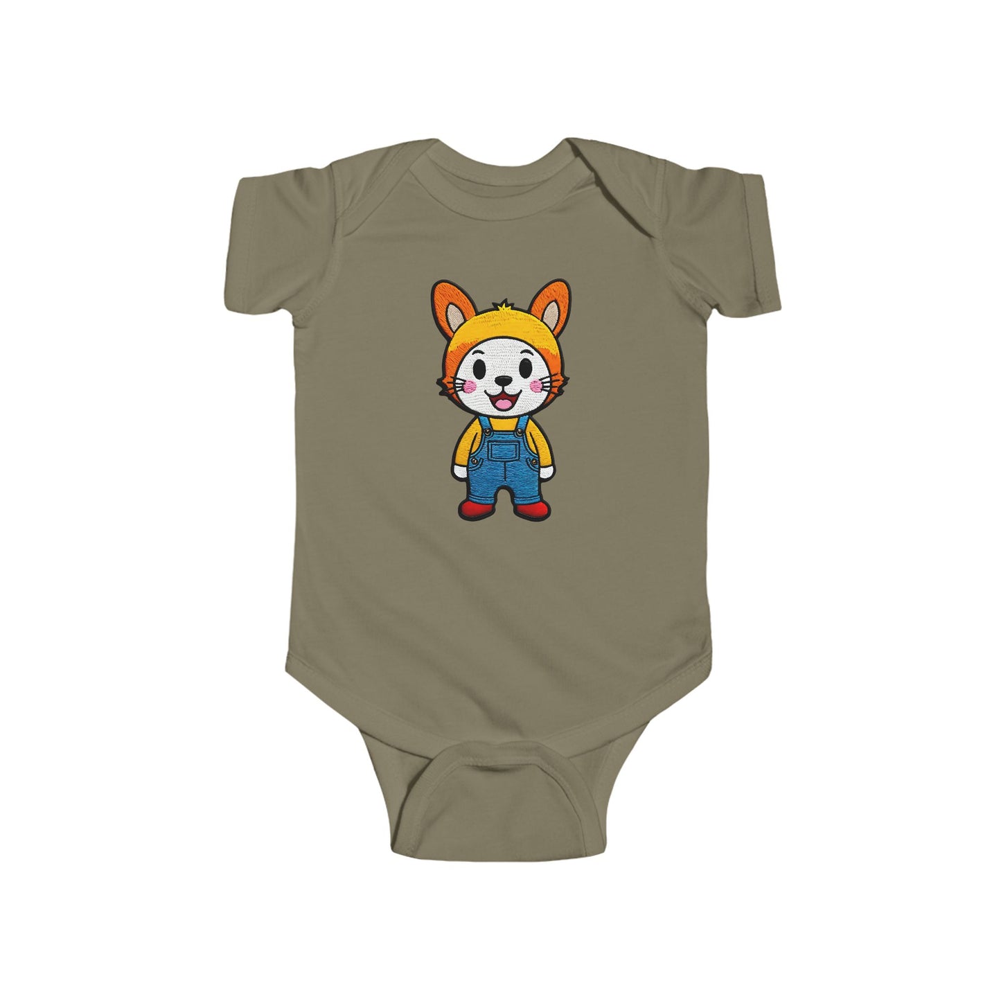 BUTTON Infant Fine Jersey Bodysuit NB: 0 - 24 mo