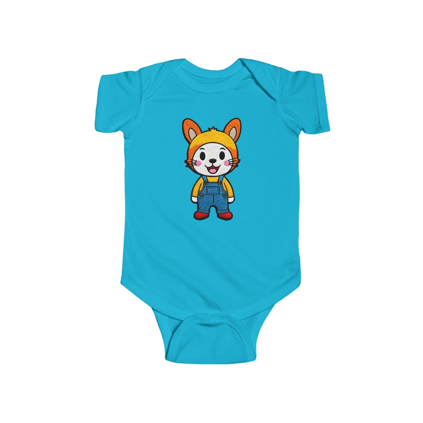 BUTTON Infant Fine Jersey Bodysuit NB: 0 - 24 mo