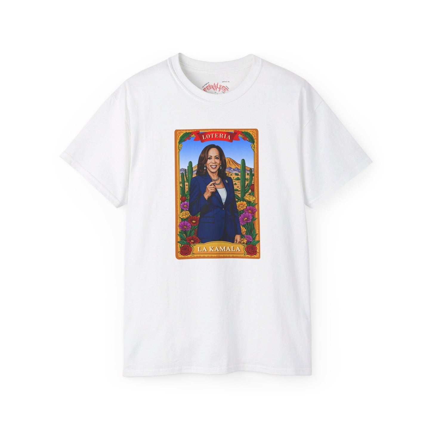 Camiseta unisex de algodón ultra fino con la tarjeta de lotería La KAMALA