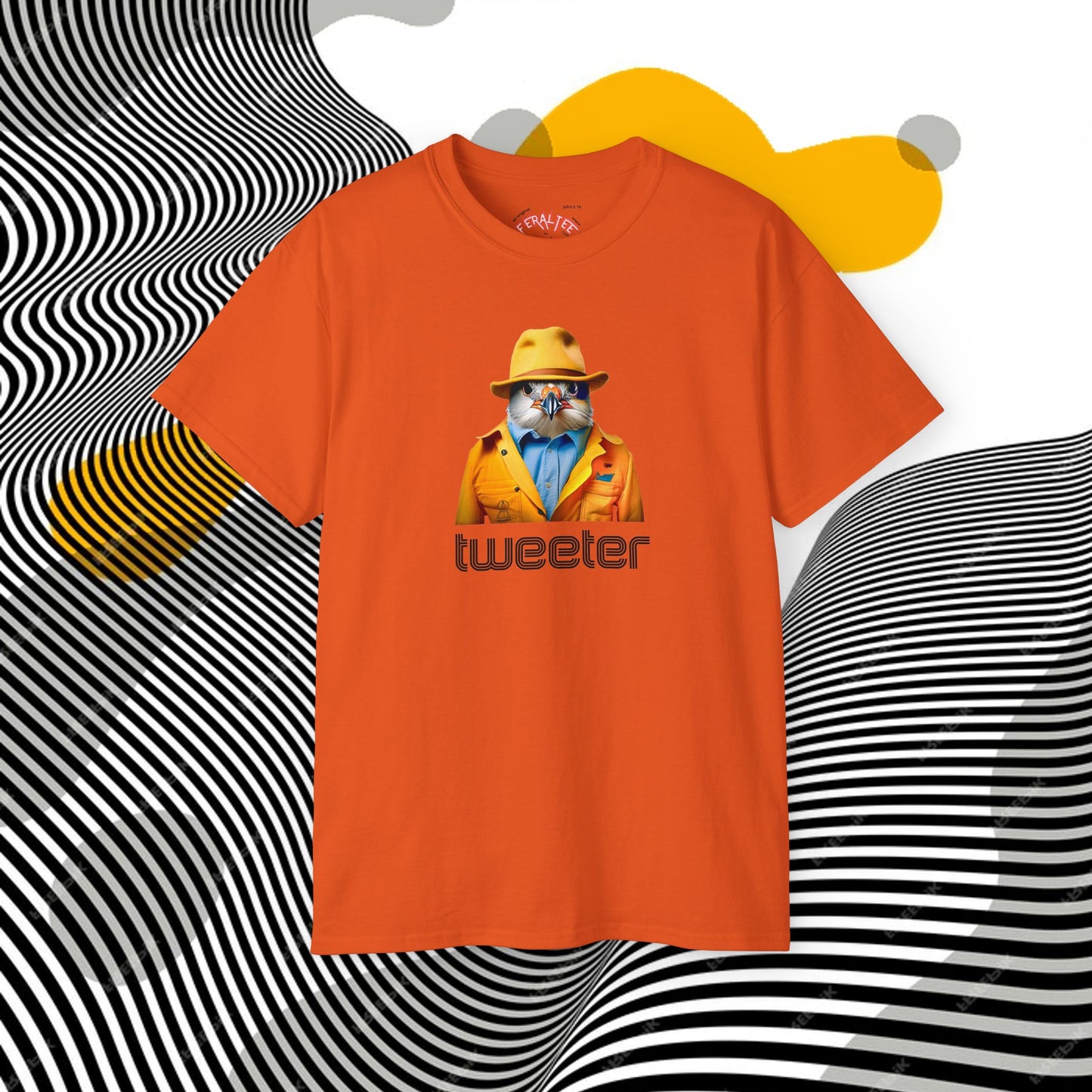 TWEETER- Camiseta Unisex de Algodón Ultra Fino