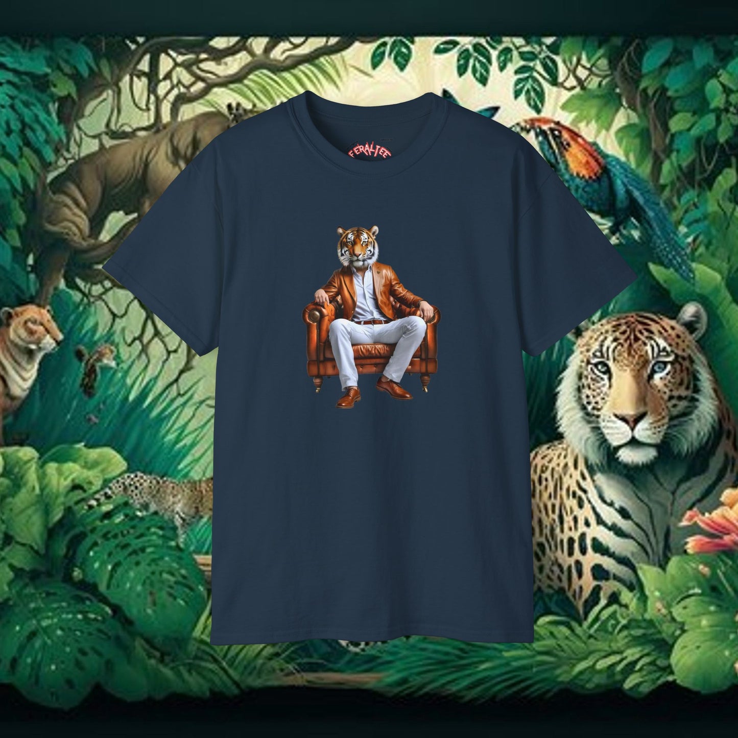 CROUCHING TIGER- Camiseta Unisex de Algodón Ultra Fino