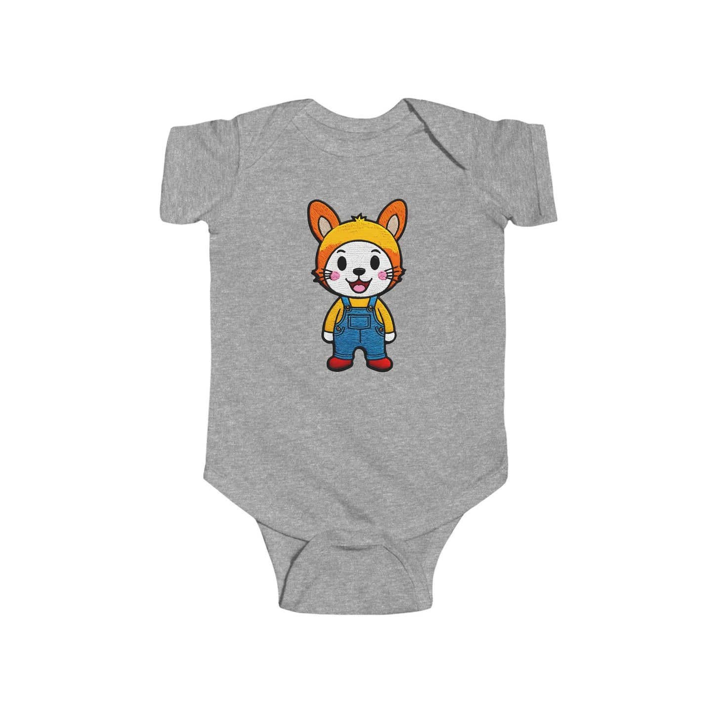 BUTTON Infant Fine Jersey Bodysuit NB: 0 - 24 mo