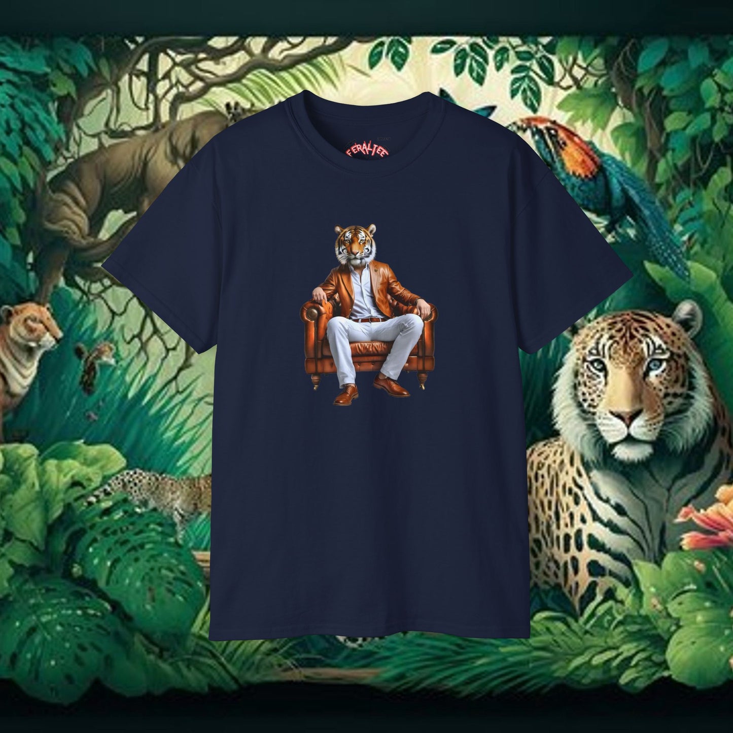 CROUCHING TIGER- Camiseta Unisex de Algodón Ultra Fino