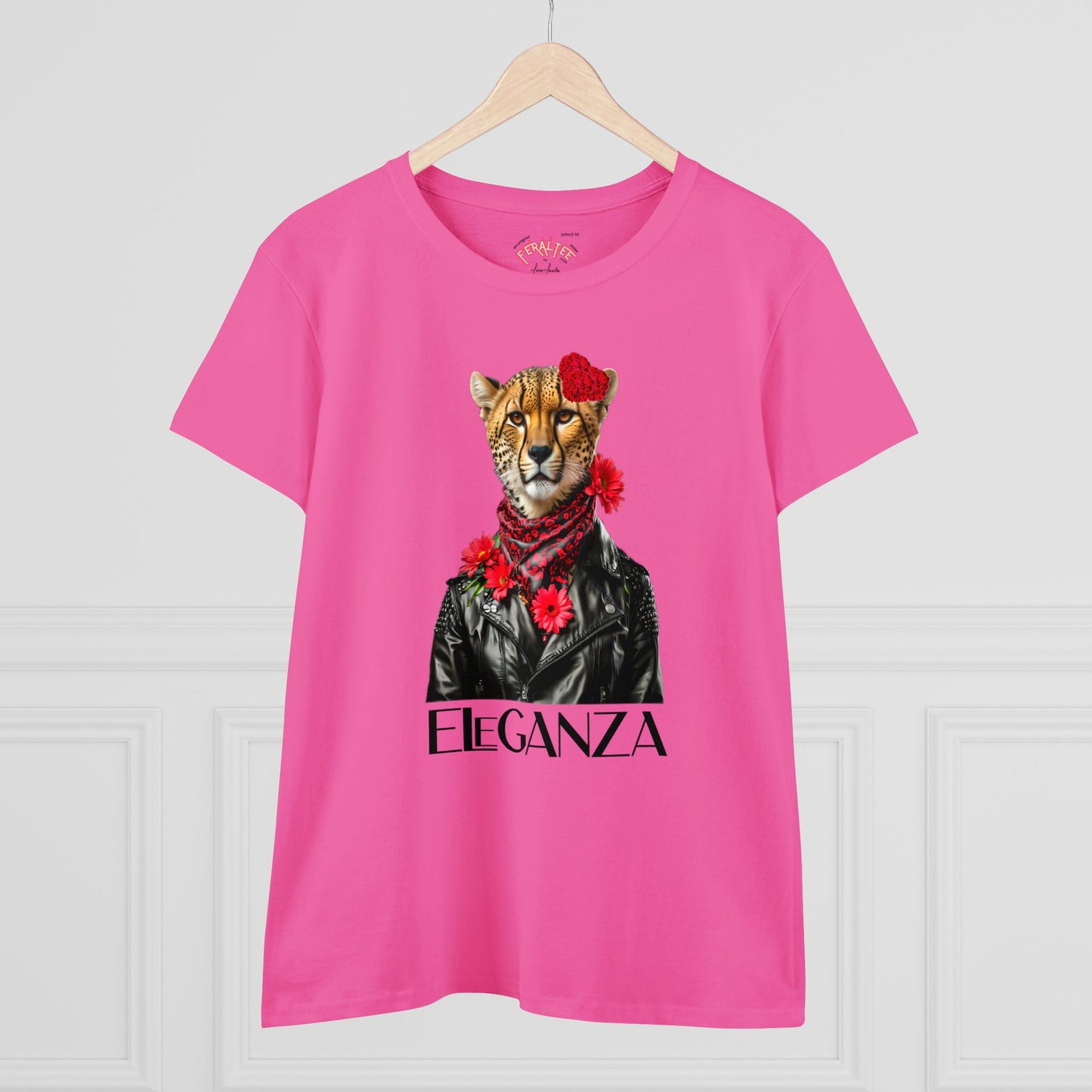 ELEGANZA Women's Midweight Cotton Tee