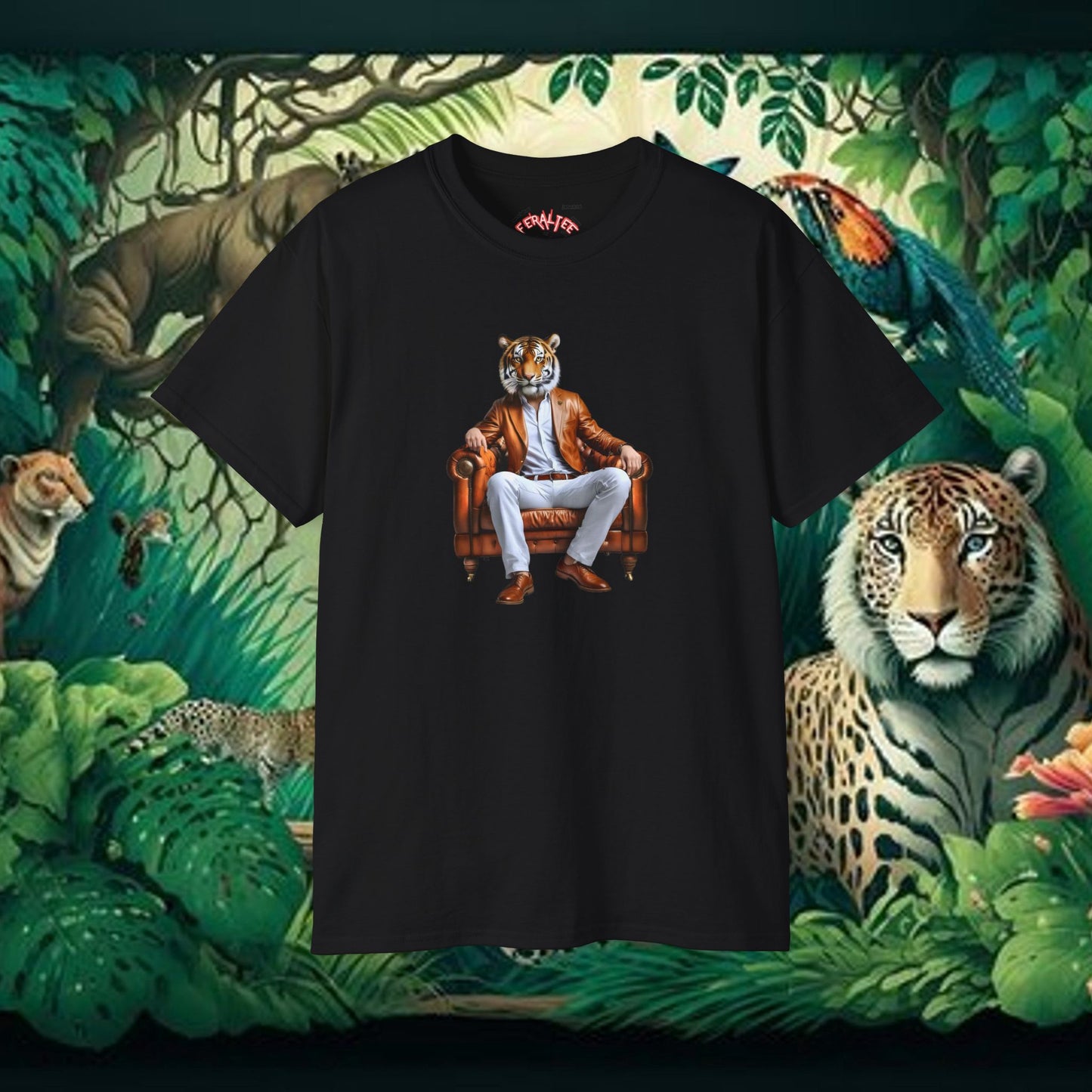 CROUCHING TIGER- Camiseta Unisex de Algodón Ultra Fino