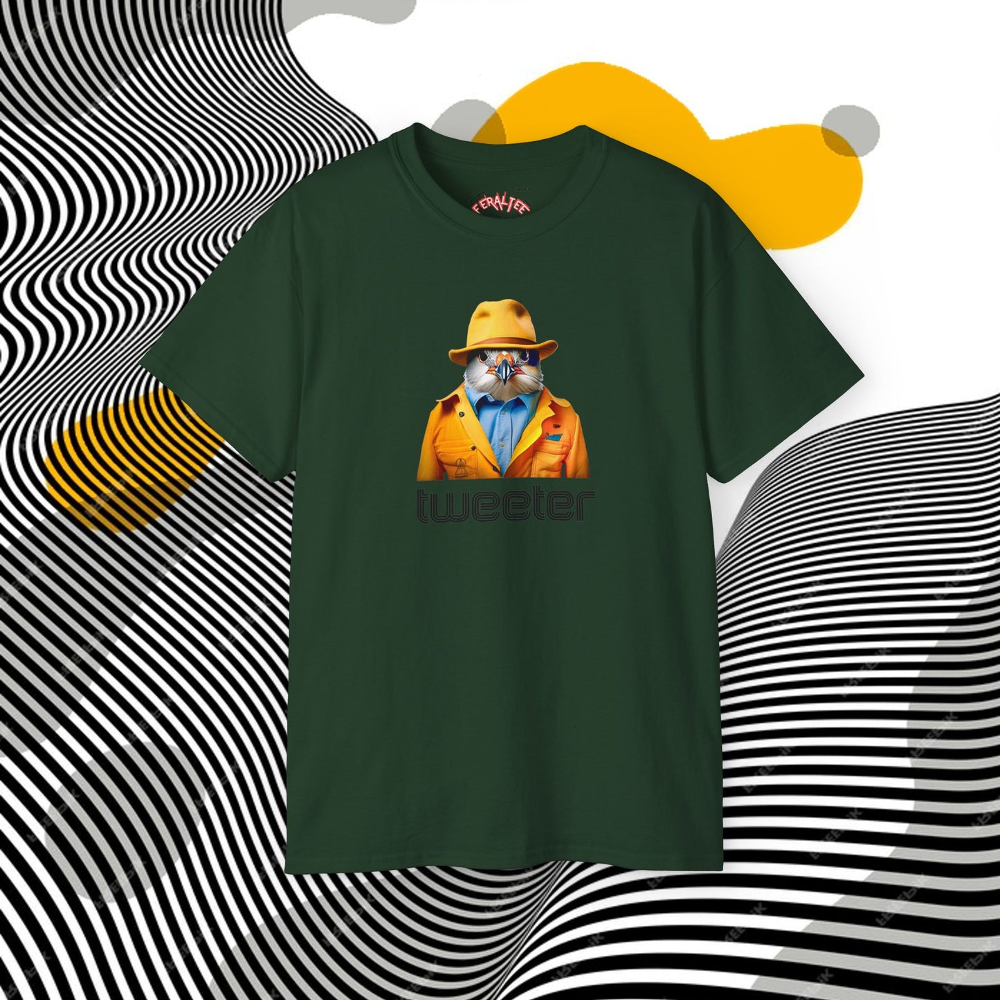 TWEETER- Camiseta Unisex de Algodón Ultra Fino