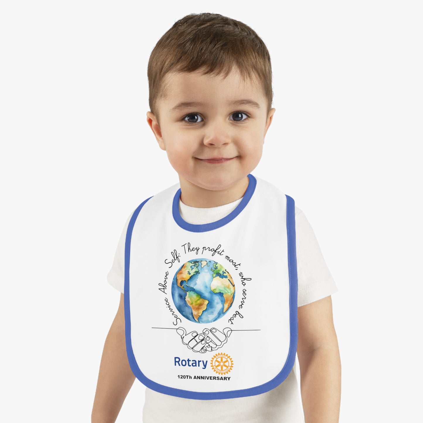 BABY BIB -Contrast Trim Jersey Bib
