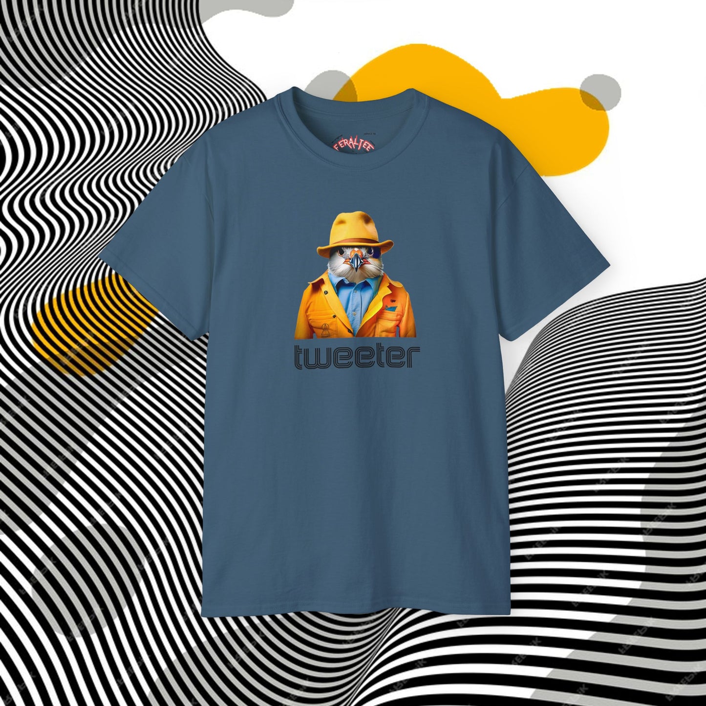 TWEETER- Camiseta Unisex de Algodón Ultra Fino