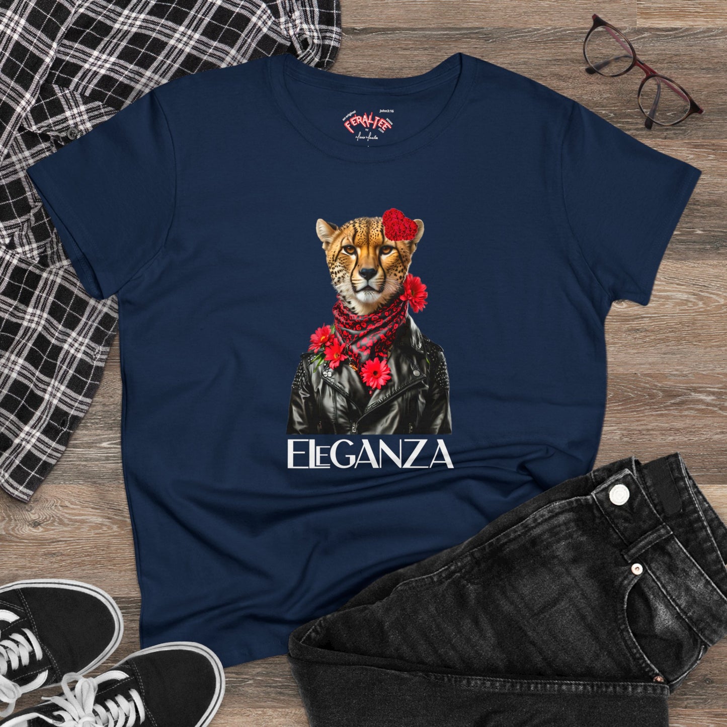 Camiseta de algodón de peso medio para mujer ELEGANZA 2