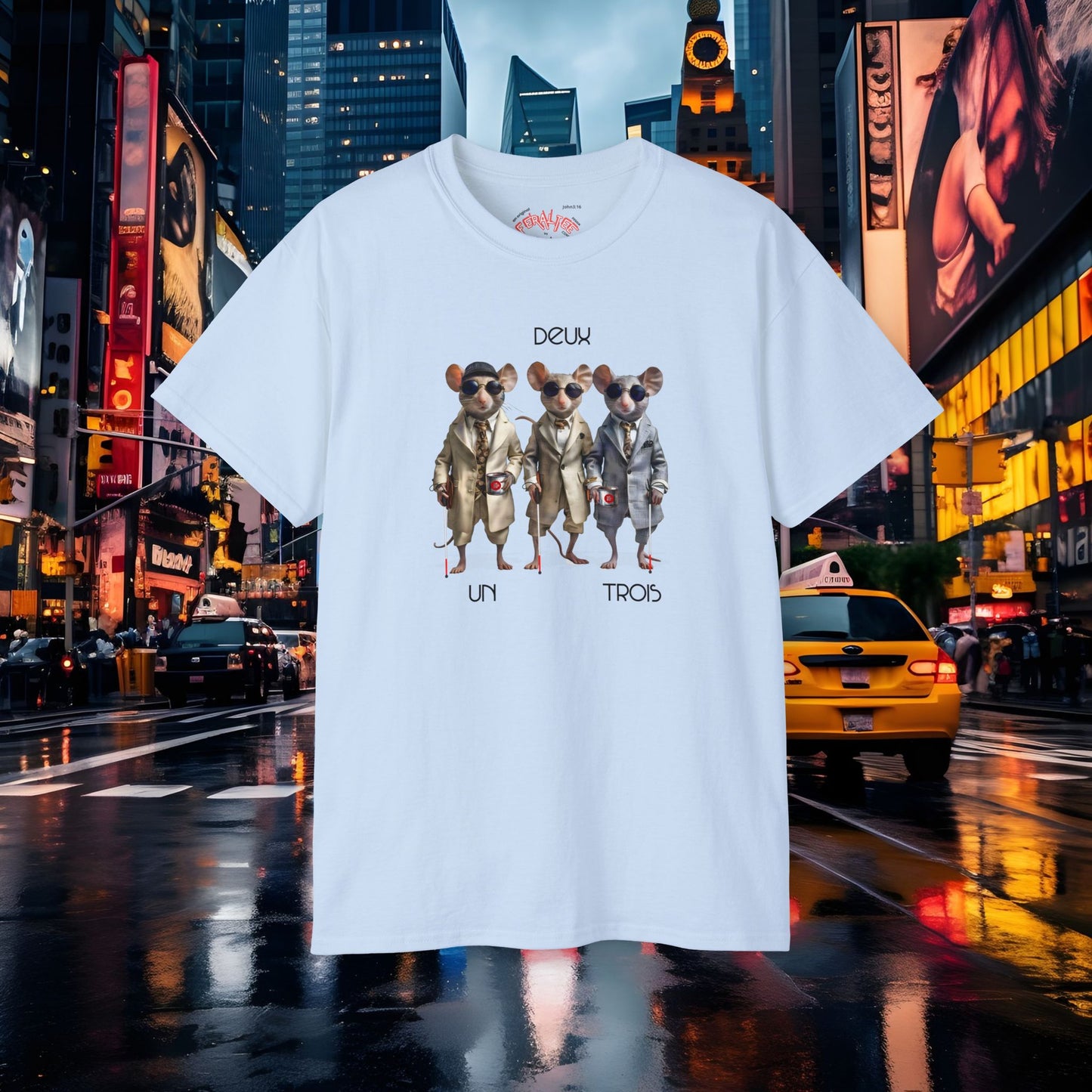 THREE BLIND MICE- Camiseta Unisex de Algodón Ultra Fino