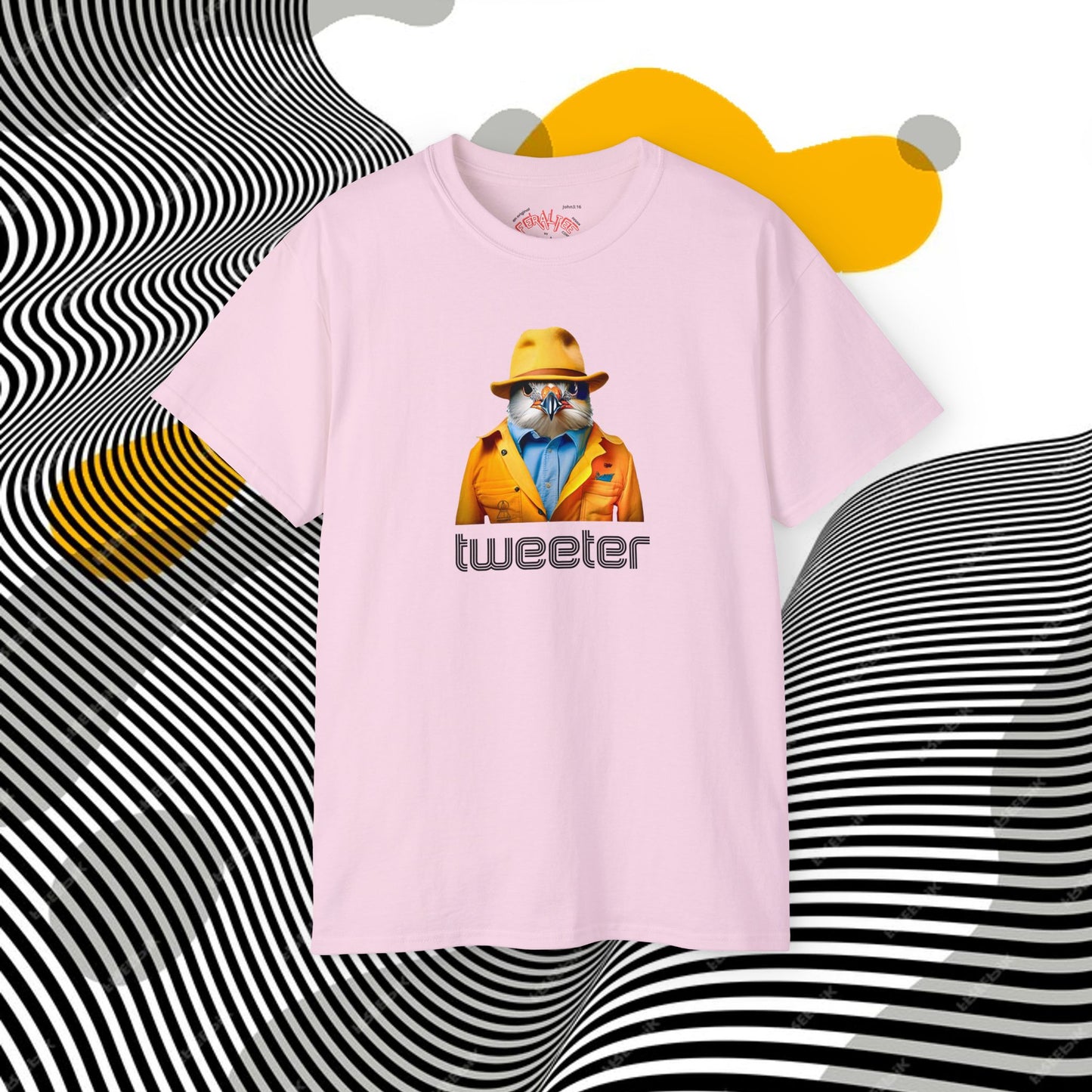 TWEETER- Camiseta Unisex de Algodón Ultra Fino