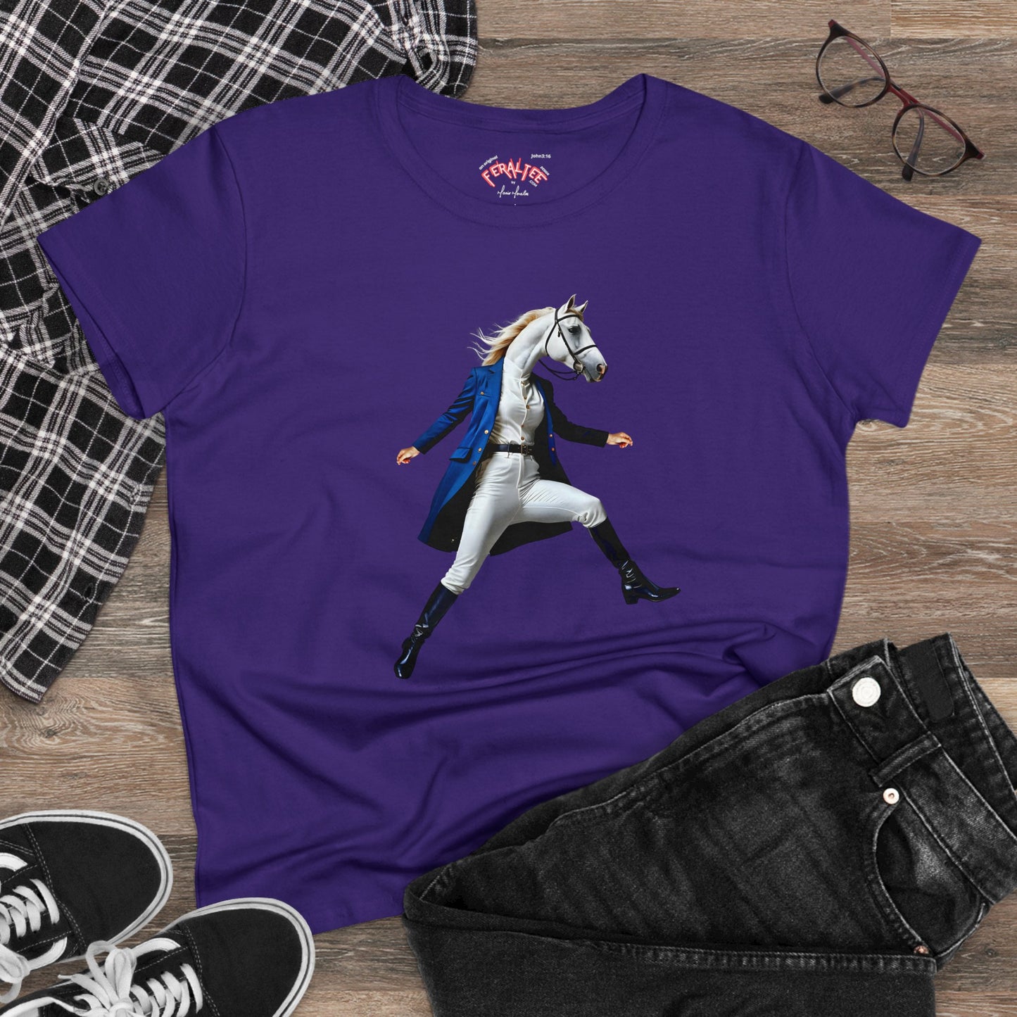 BELLE Women's Midweight Cotton Tee