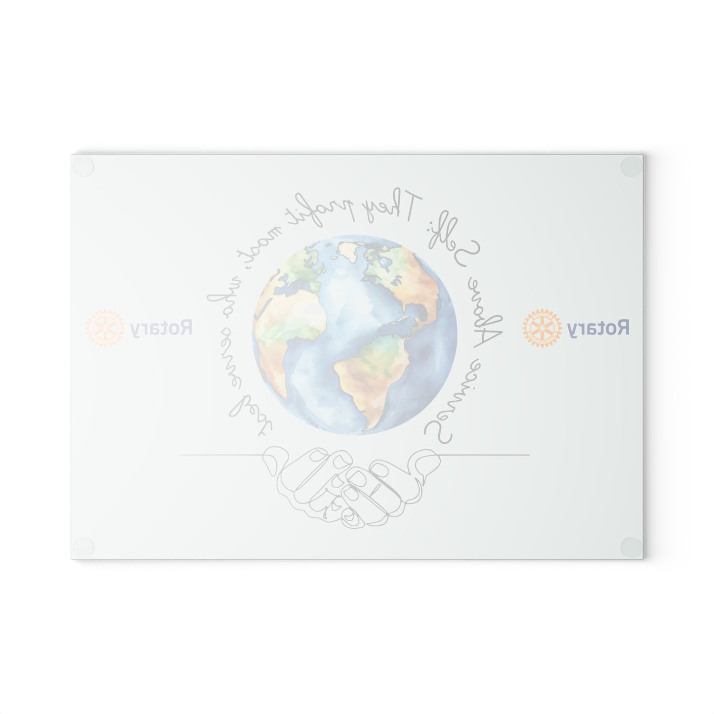 GLASS CUTTING BOARD- Inspirational Kitchen Decor