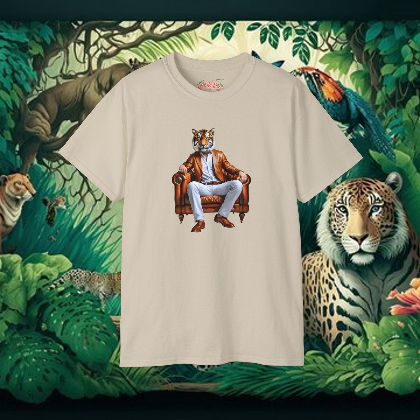 CROUCHING TIGER- Camiseta Unisex de Algodón Ultra Fino