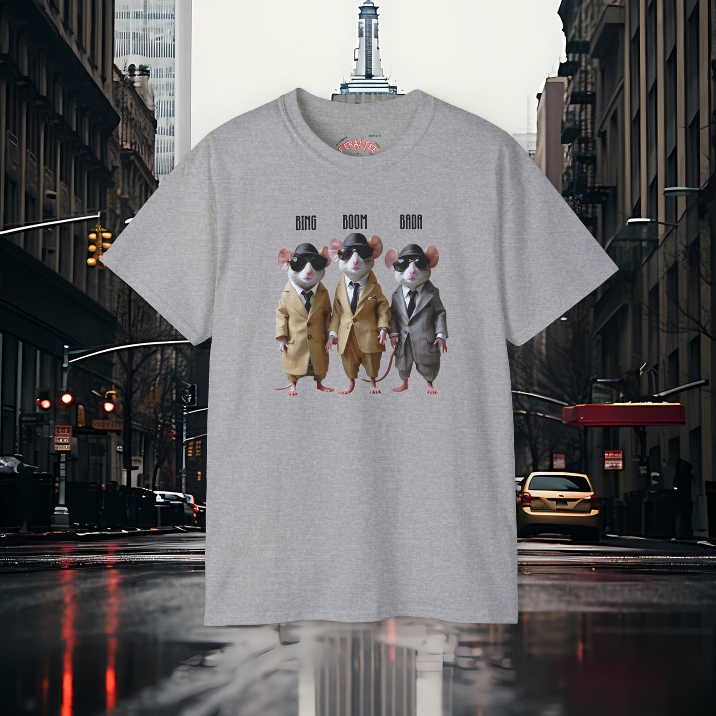 BADA BING- BADABOOM- Camiseta Unisex de Algodón Ultra Fino