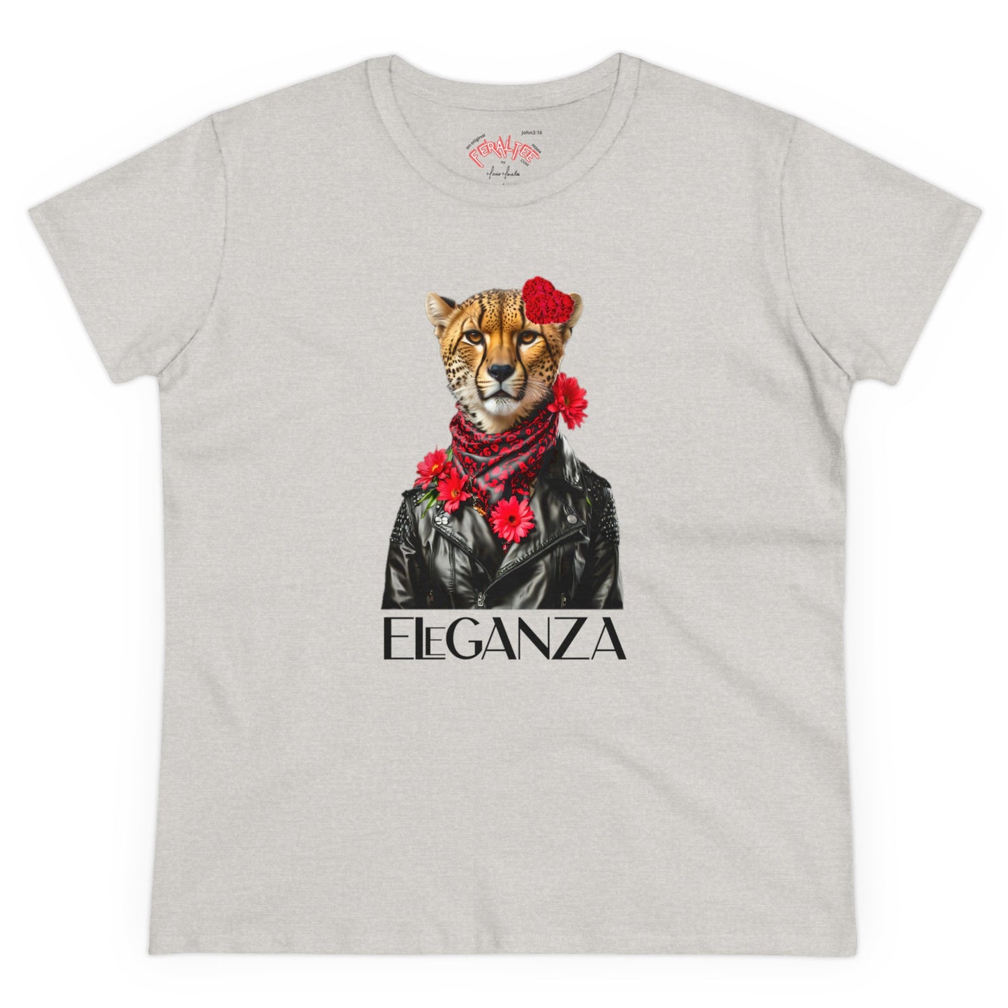 Camiseta de algodón de peso medio para mujer ELEGANZA 2