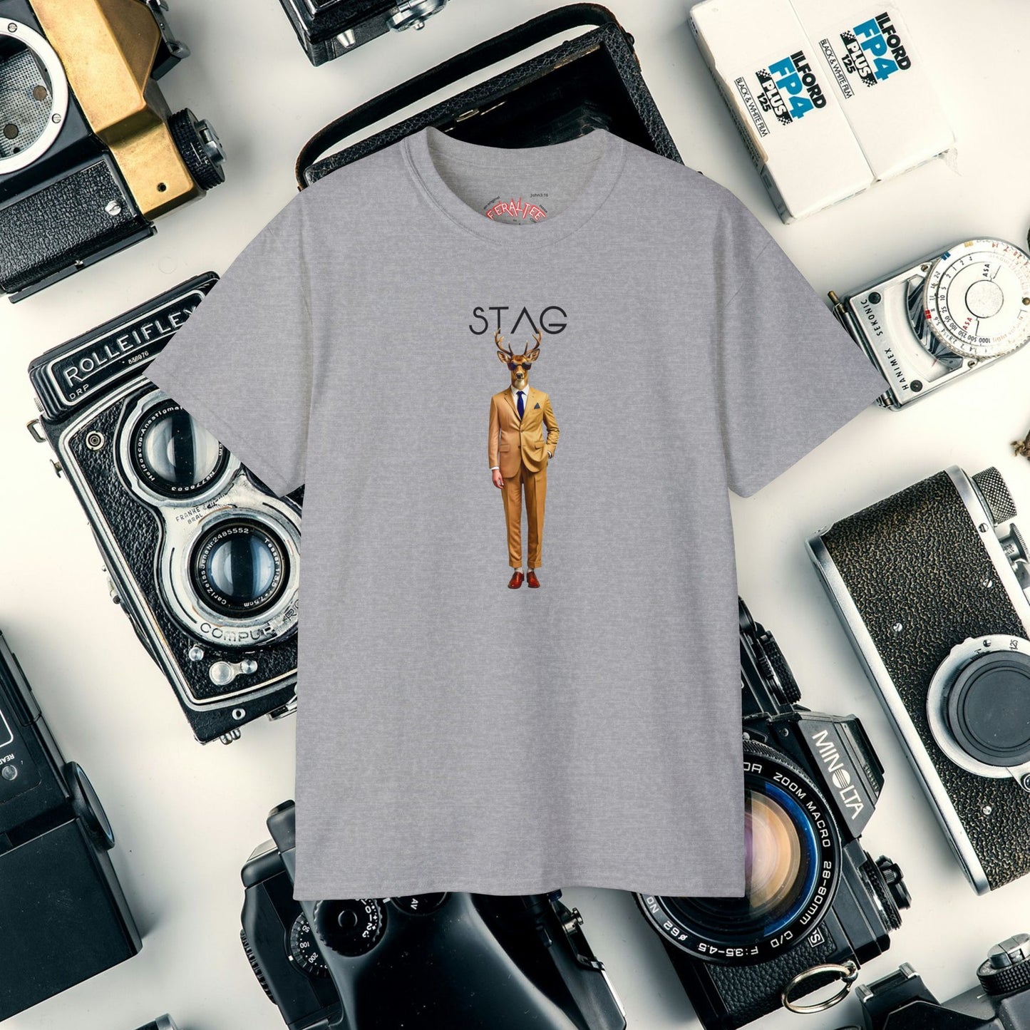 STAG -Camiseta Unisex de AlgodónUltra Fino