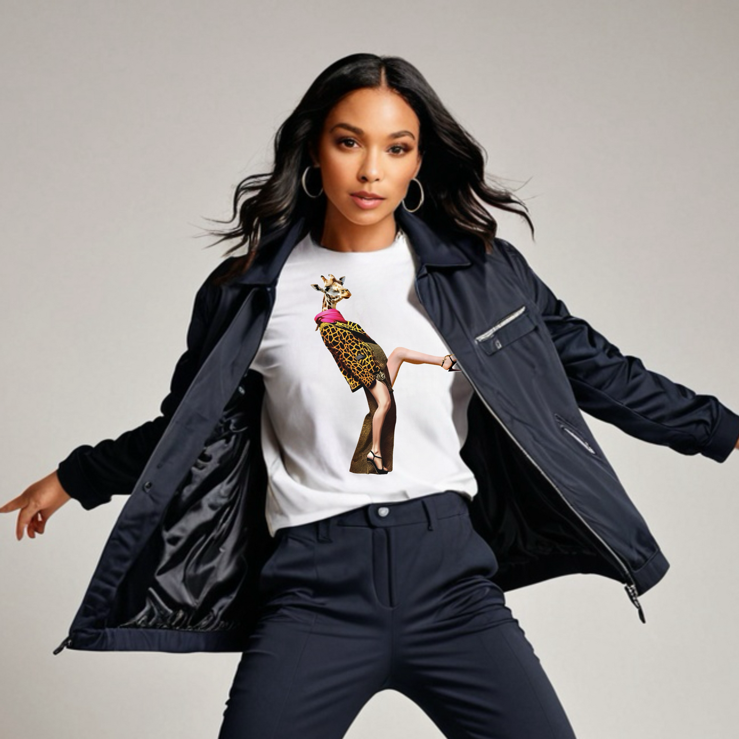 Camiseta de algodón de peso medio para mujer de ALTA MODA