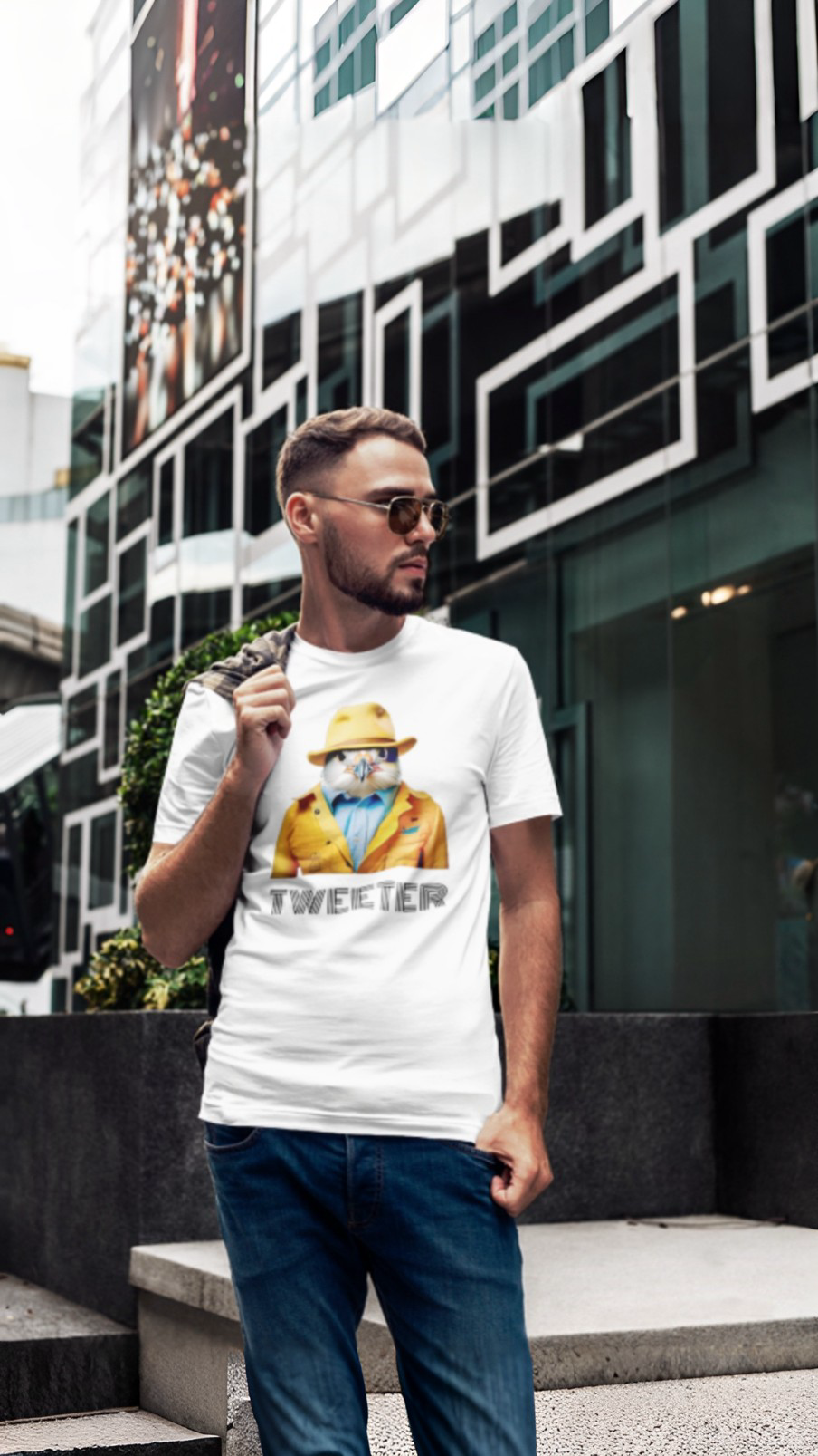 TWEETER- Camiseta Unisex de Algodón Ultra Fino