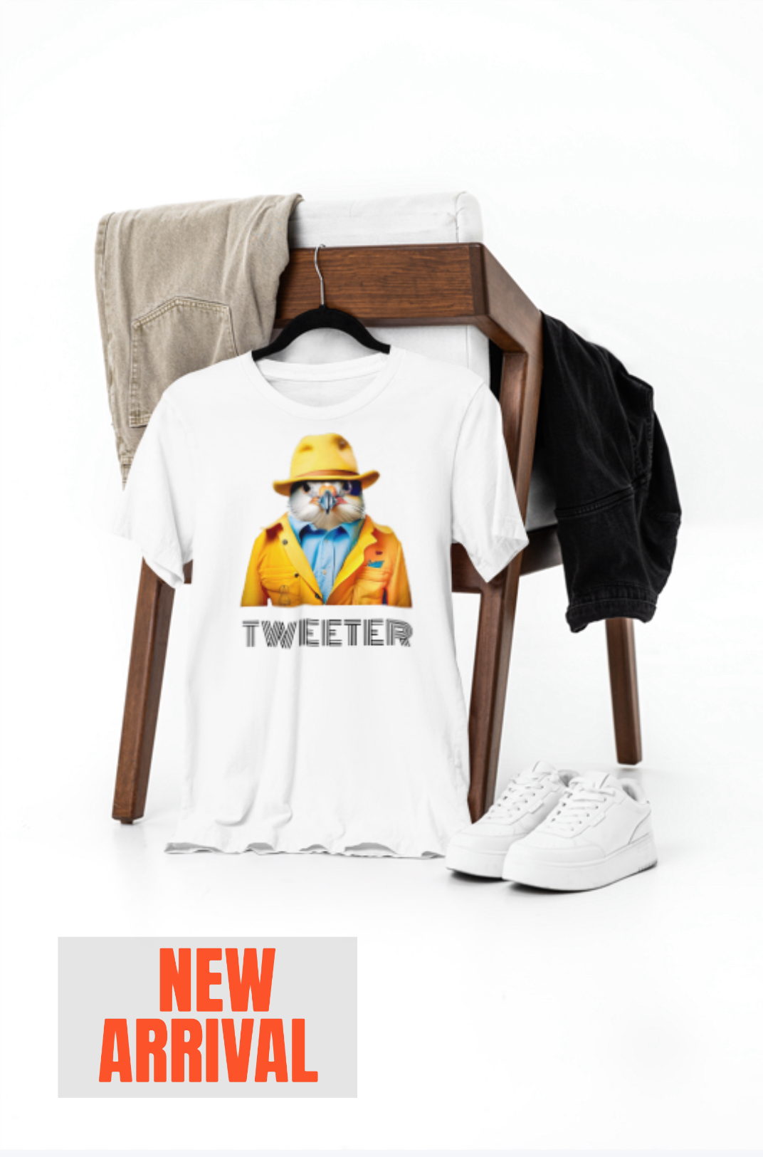 TWEETER- Camiseta Unisex de Algodón Ultra Fino