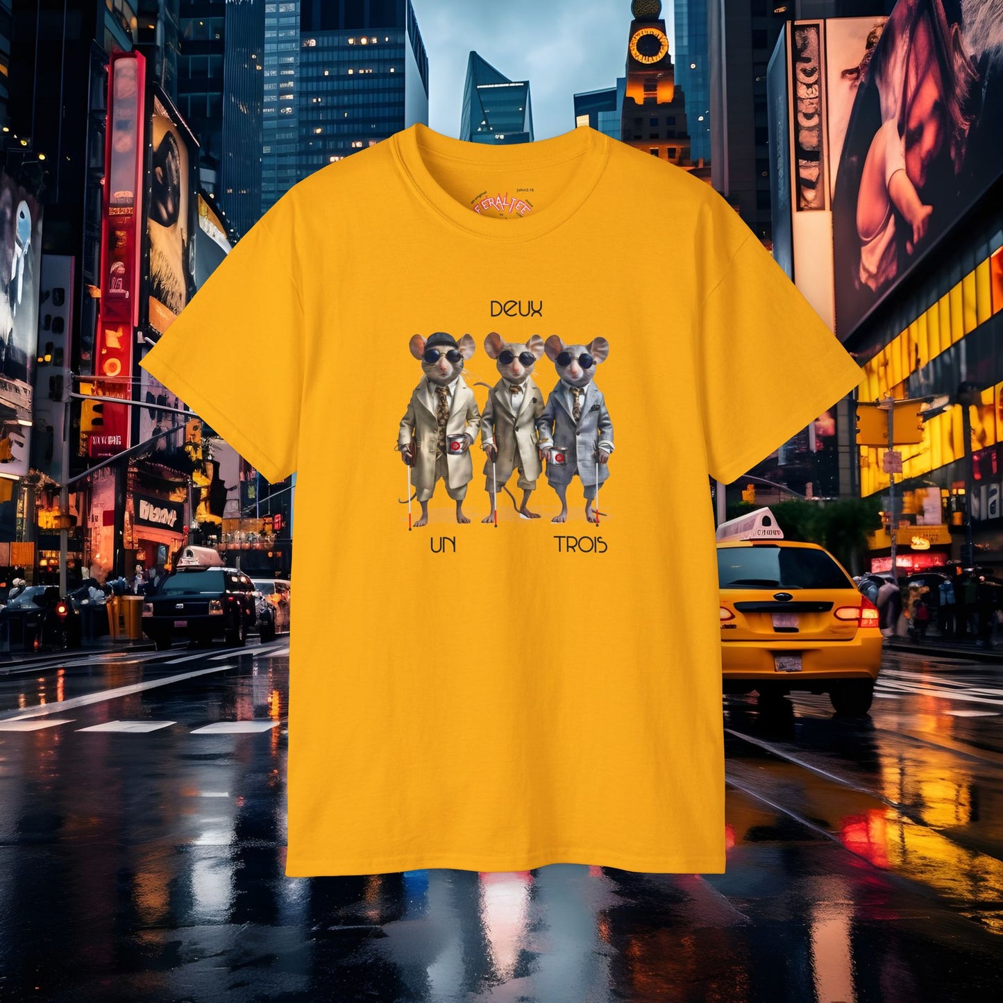 THREE BLIND MICE- Camiseta Unisex de Algodón Ultra Fino