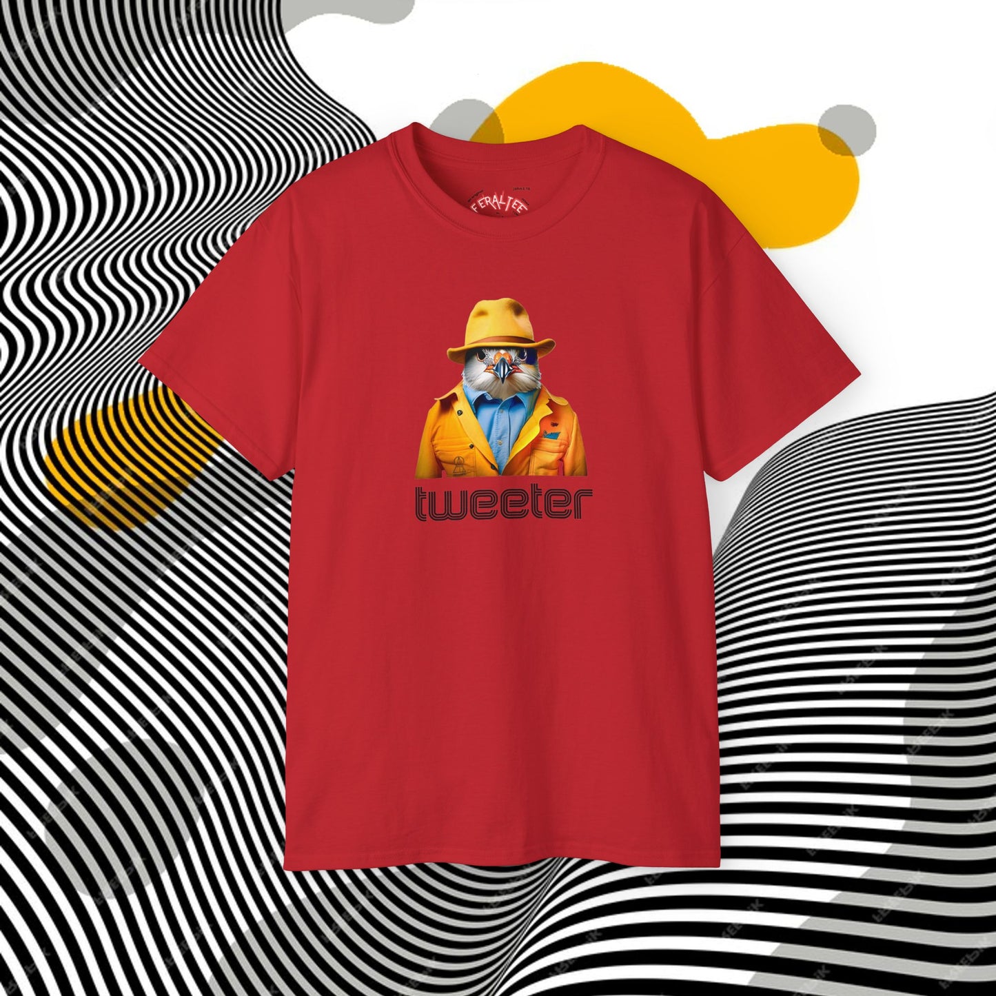 TWEETER- Camiseta Unisex de Algodón Ultra Fino