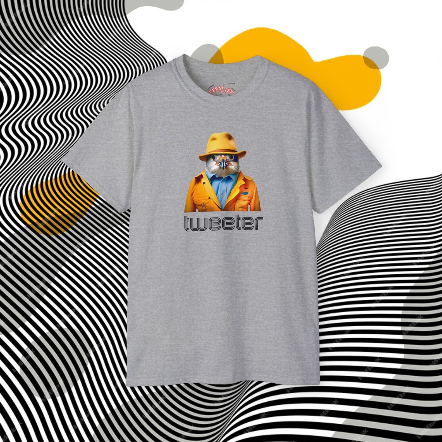 TWEETER- Camiseta Unisex de Algodón Ultra Fino
