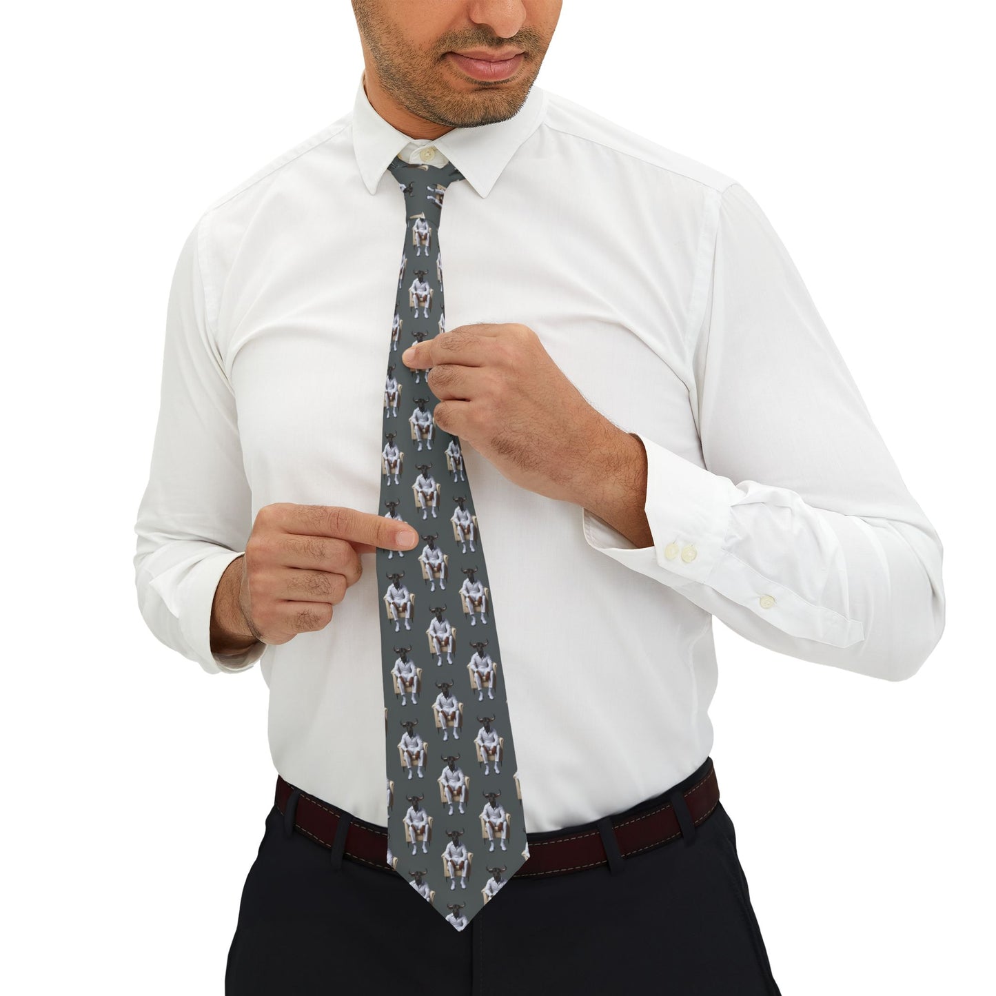 Corbata personalizada con diseño de TORO SENTADO