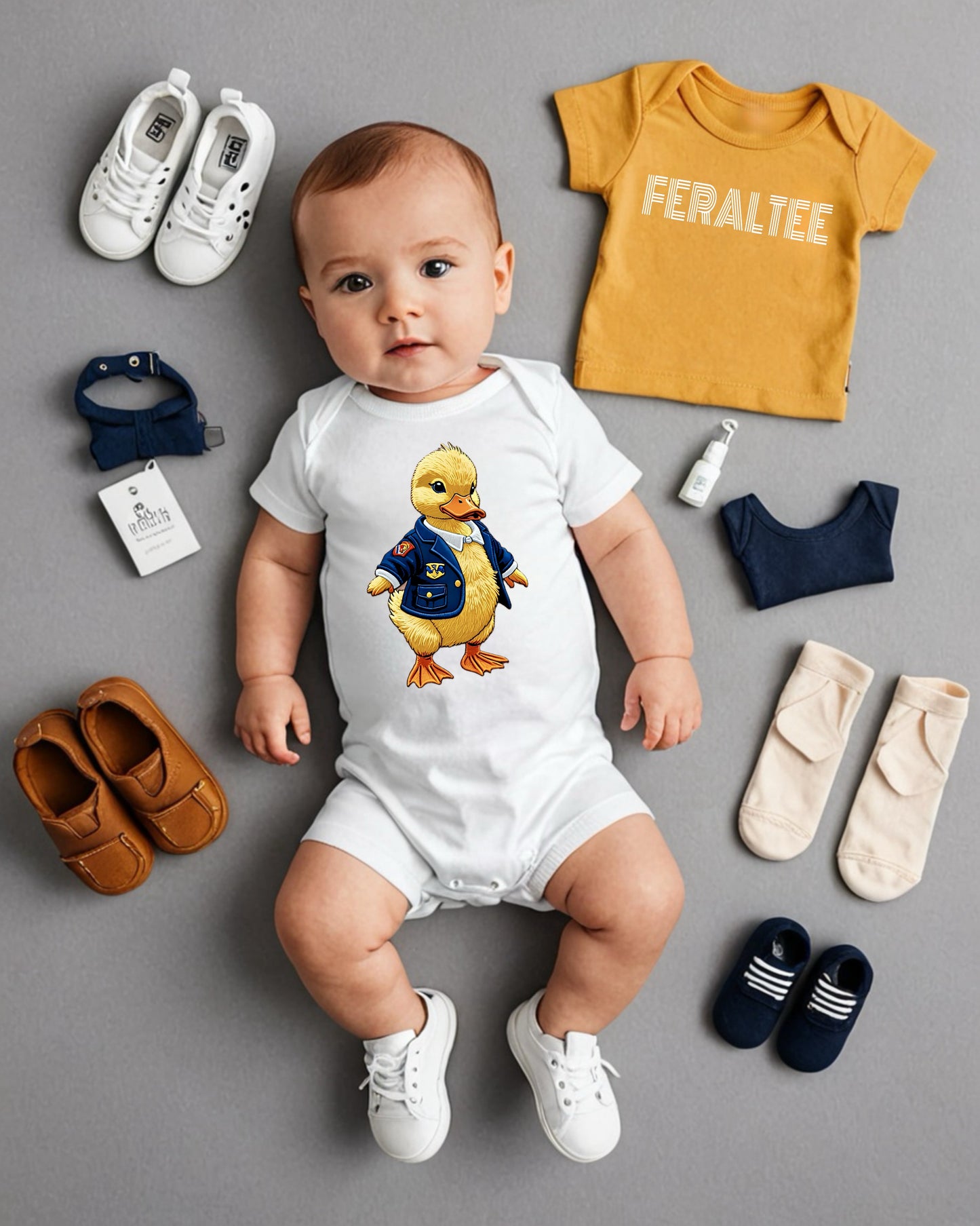 DUCKY DENIM Infant Fine Jersey Bodysuit NB: 0 - 24 mo