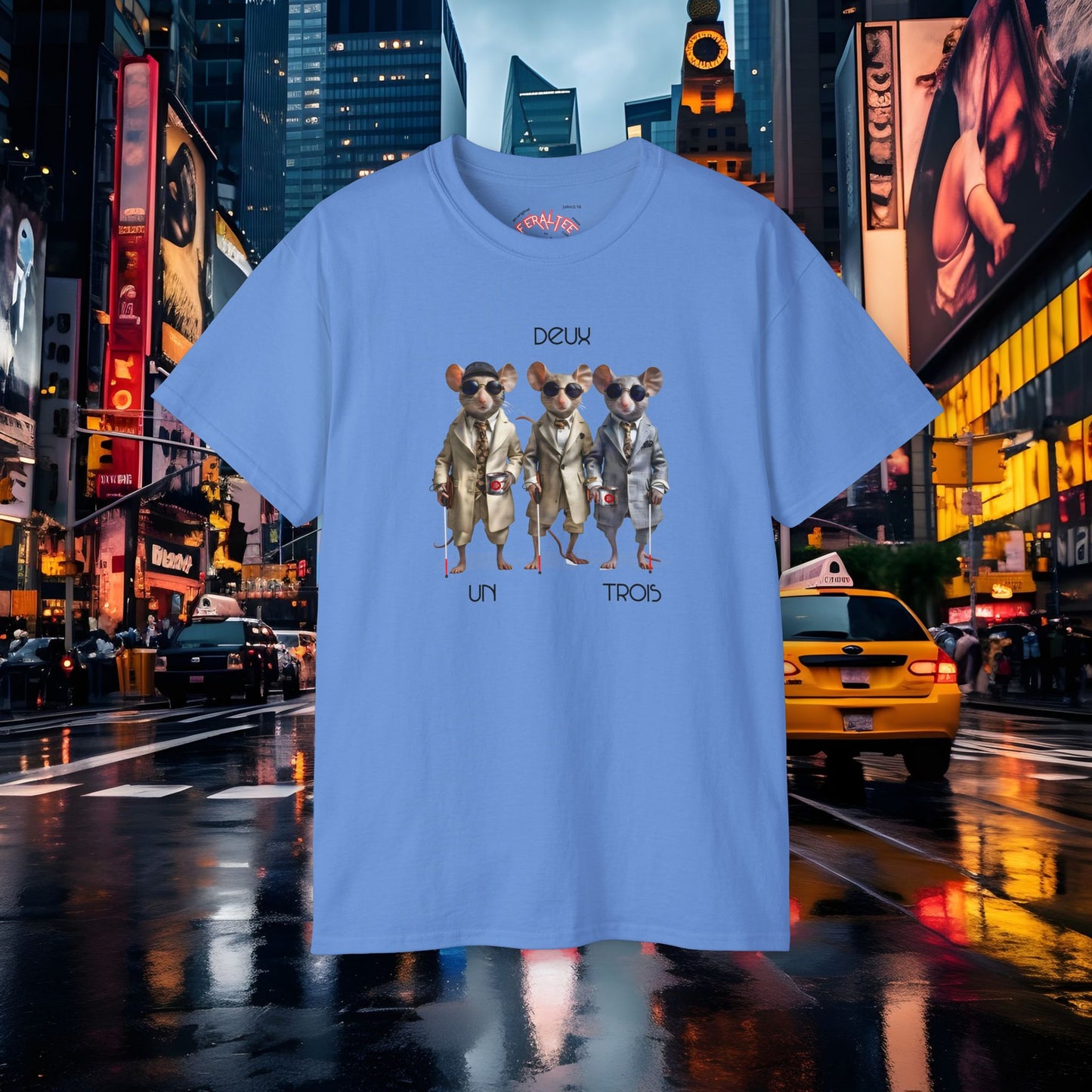 THREE BLIND MICE- Camiseta Unisex de Algodón Ultra Fino