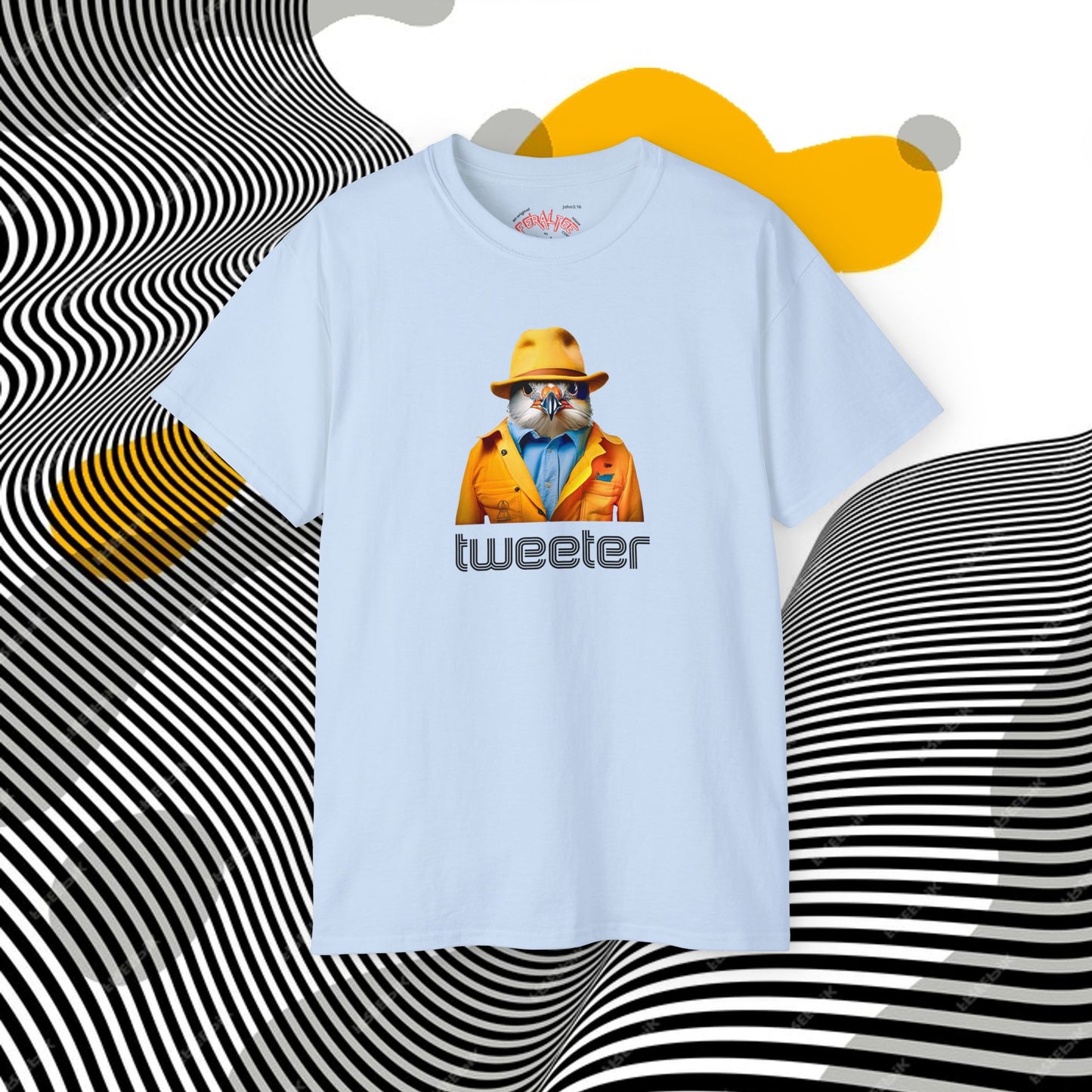 TWEETER- Camiseta Unisex de Algodón Ultra Fino