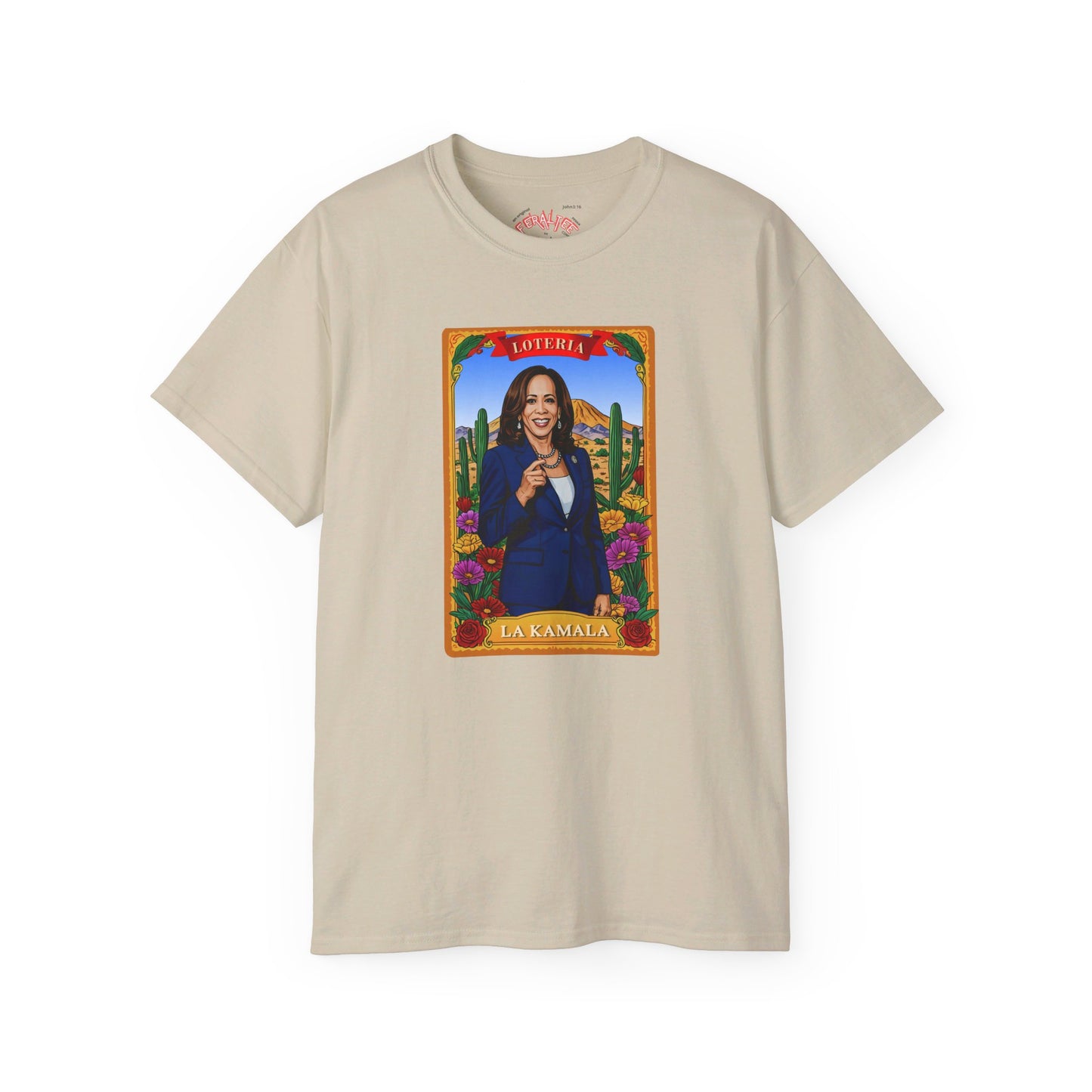 Camiseta unisex de algodón ultra fino con la tarjeta de lotería La KAMALA