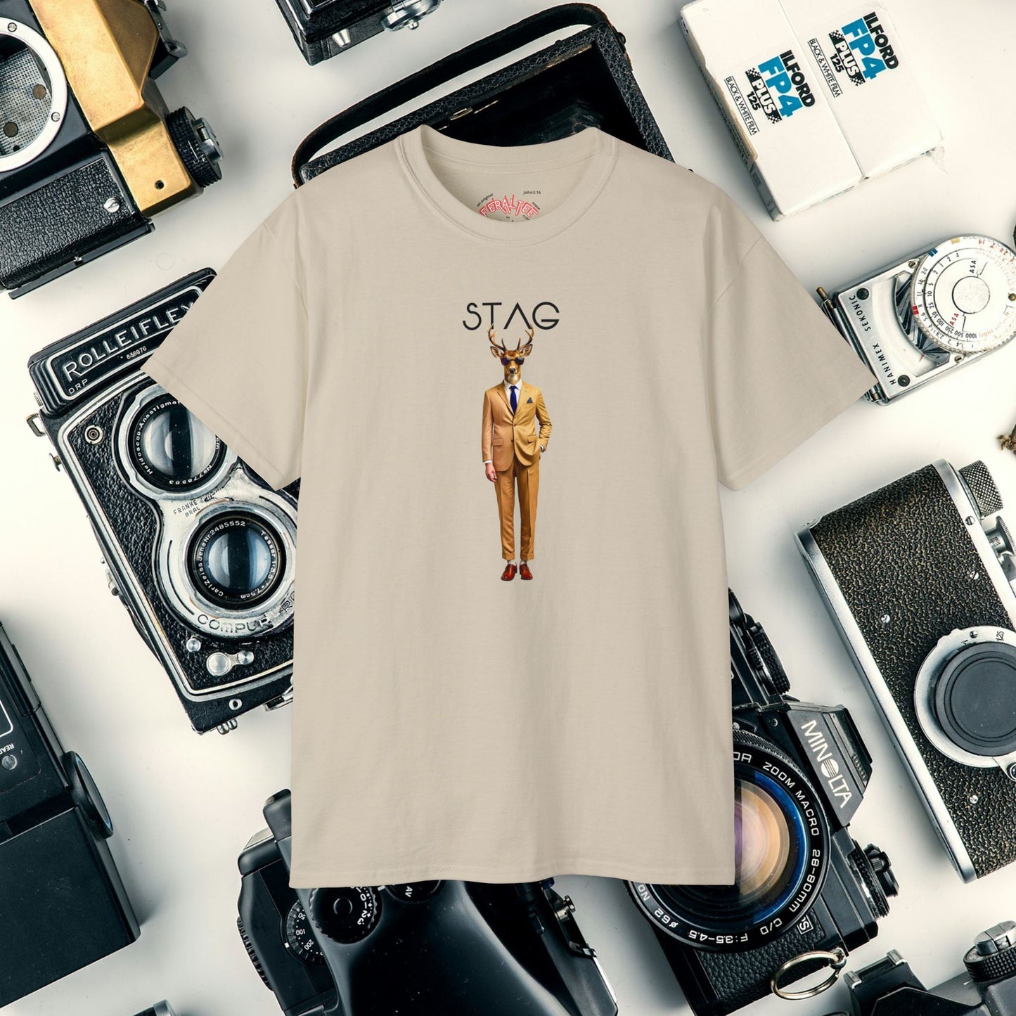 STAG -Camiseta Unisex de AlgodónUltra Fino