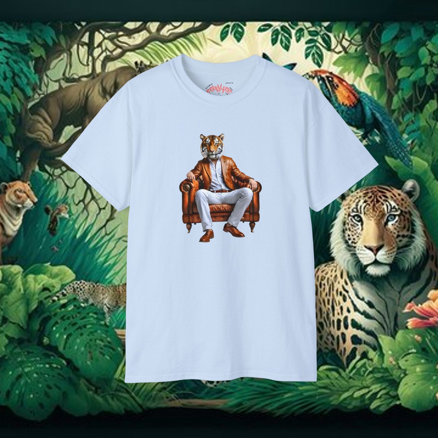 CROUCHING TIGER- Camiseta Unisex de Algodón Ultra Fino