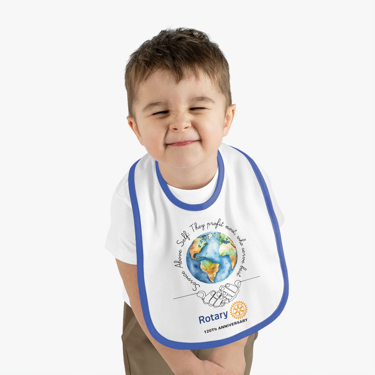 BABY BIB -Contrast Trim Jersey Bib