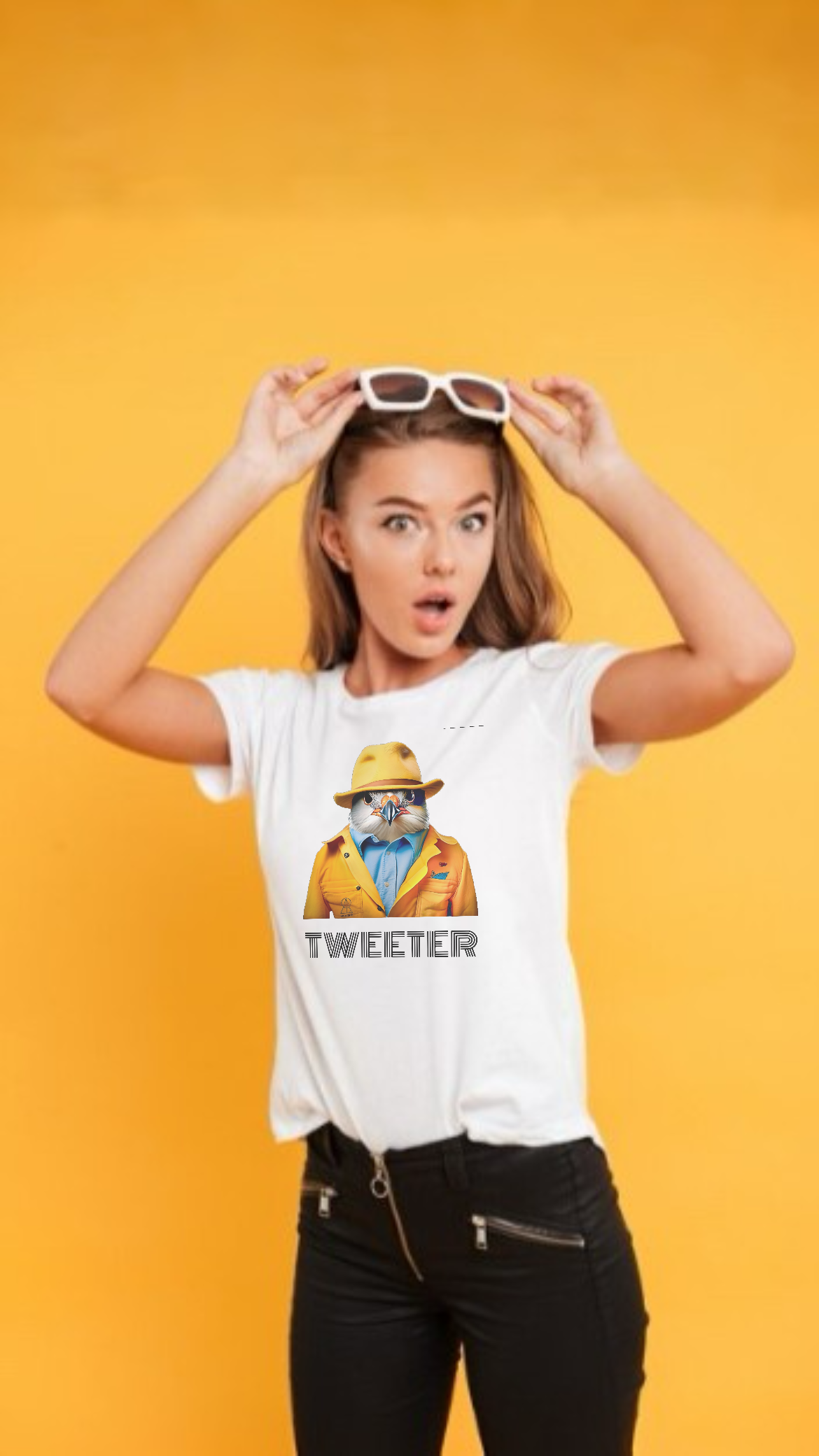 TWEETER- Camiseta Unisex de Algodón Ultra Fino