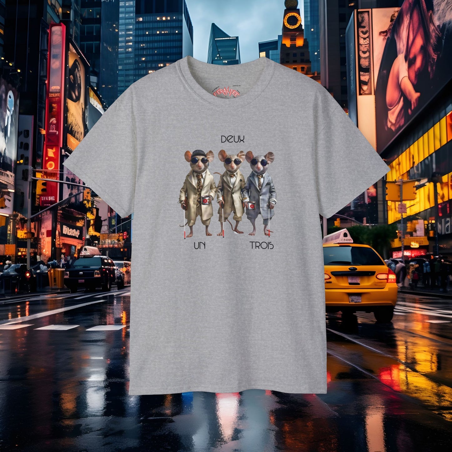 THREE BLIND MICE- Camiseta Unisex de Algodón Ultra Fino