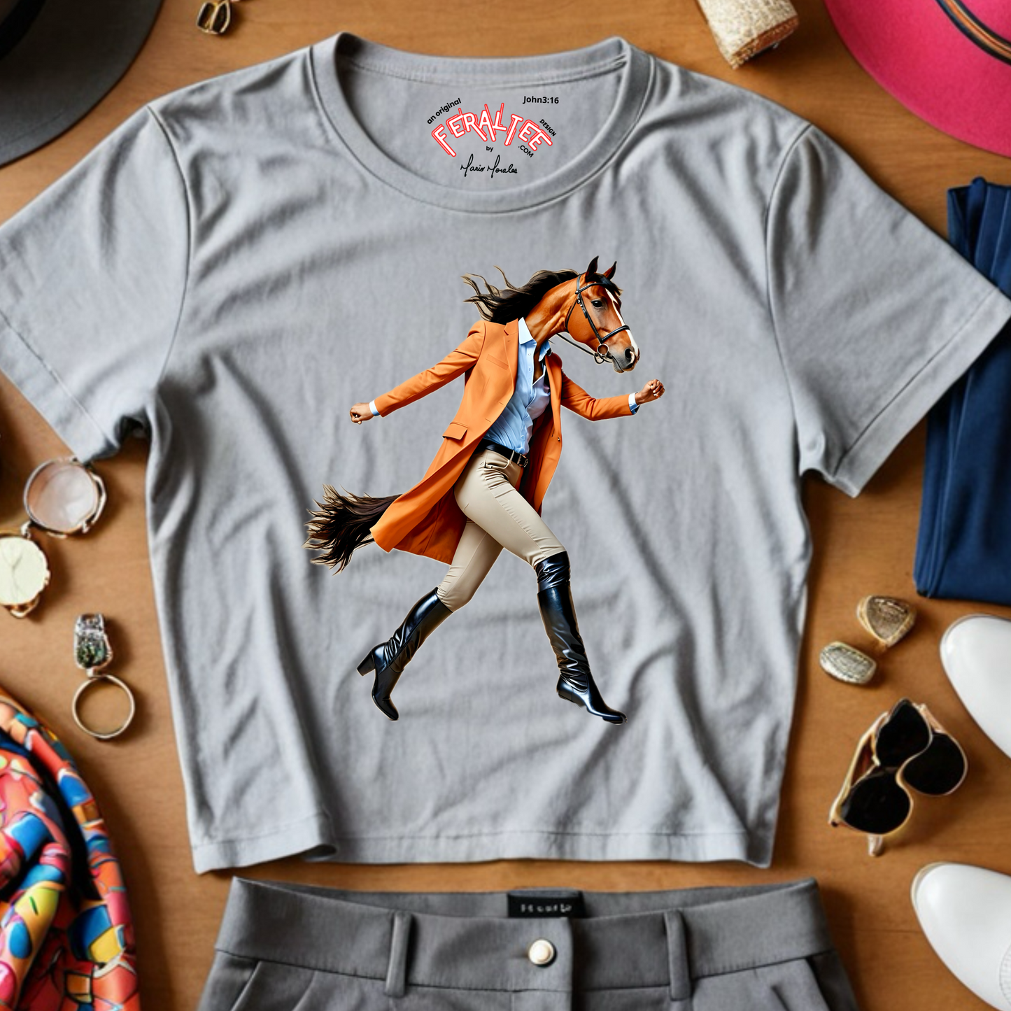JUMENT Women's Midweight Cotton Tee - 6 Colors Available