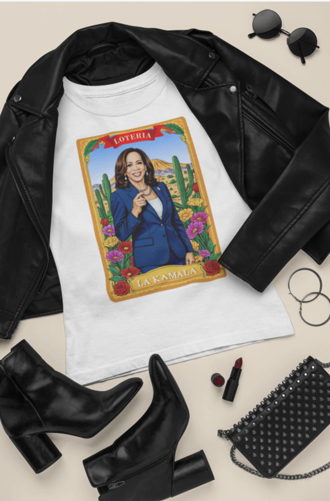 Camiseta unisex de algodón ultra fino con la tarjeta de lotería La KAMALA