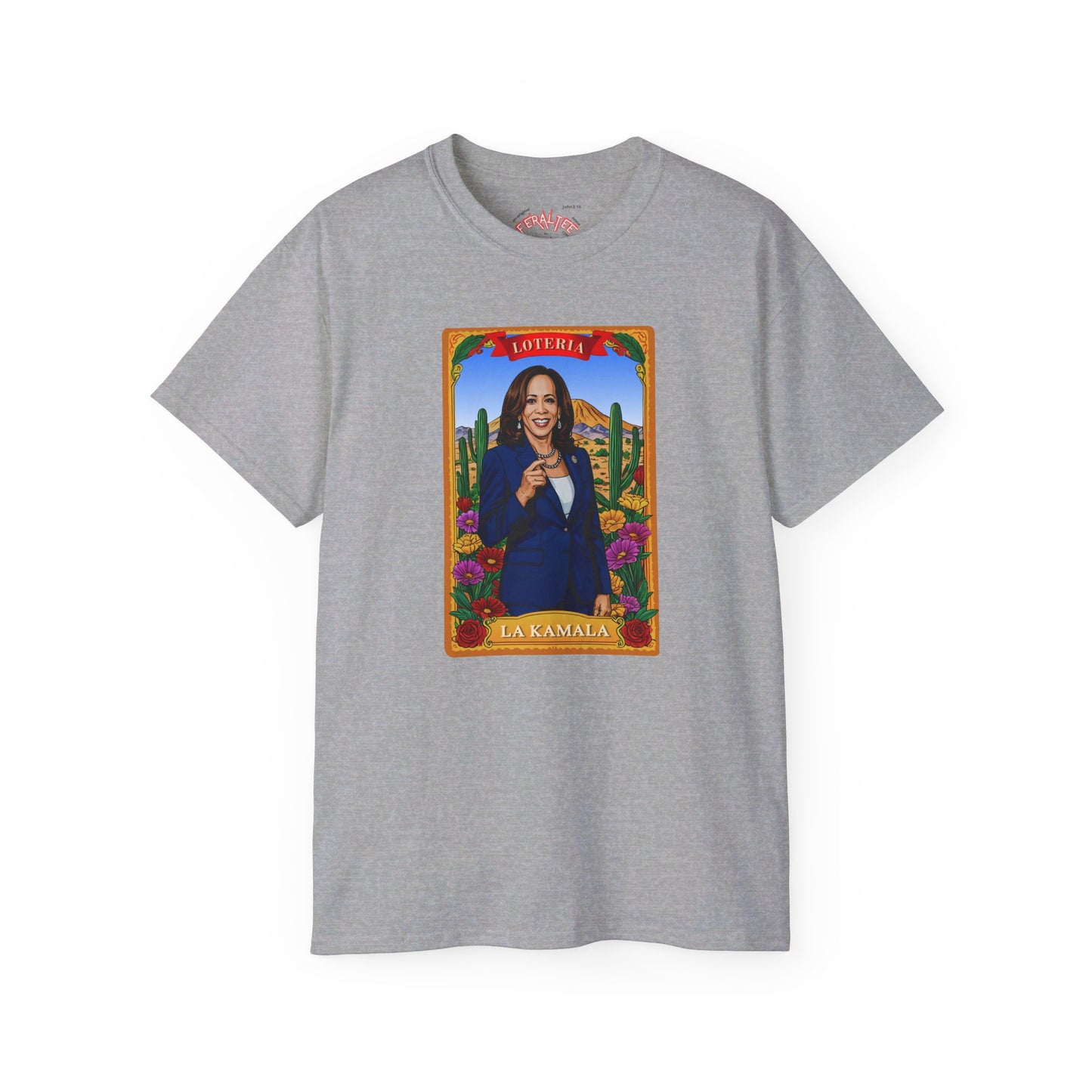 Camiseta unisex de algodón ultra fino con la tarjeta de lotería La KAMALA