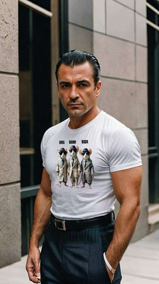 BADA BING- BADABOOM- Camiseta Unisex de Algodón Ultra Fino