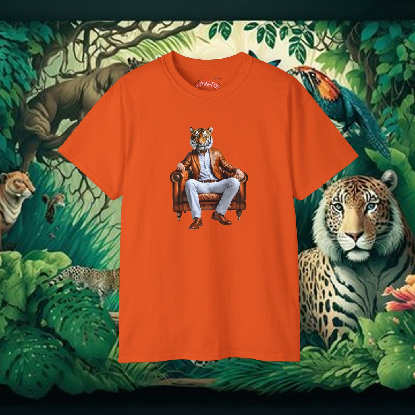 CROUCHING TIGER- Camiseta Unisex de Algodón Ultra Fino