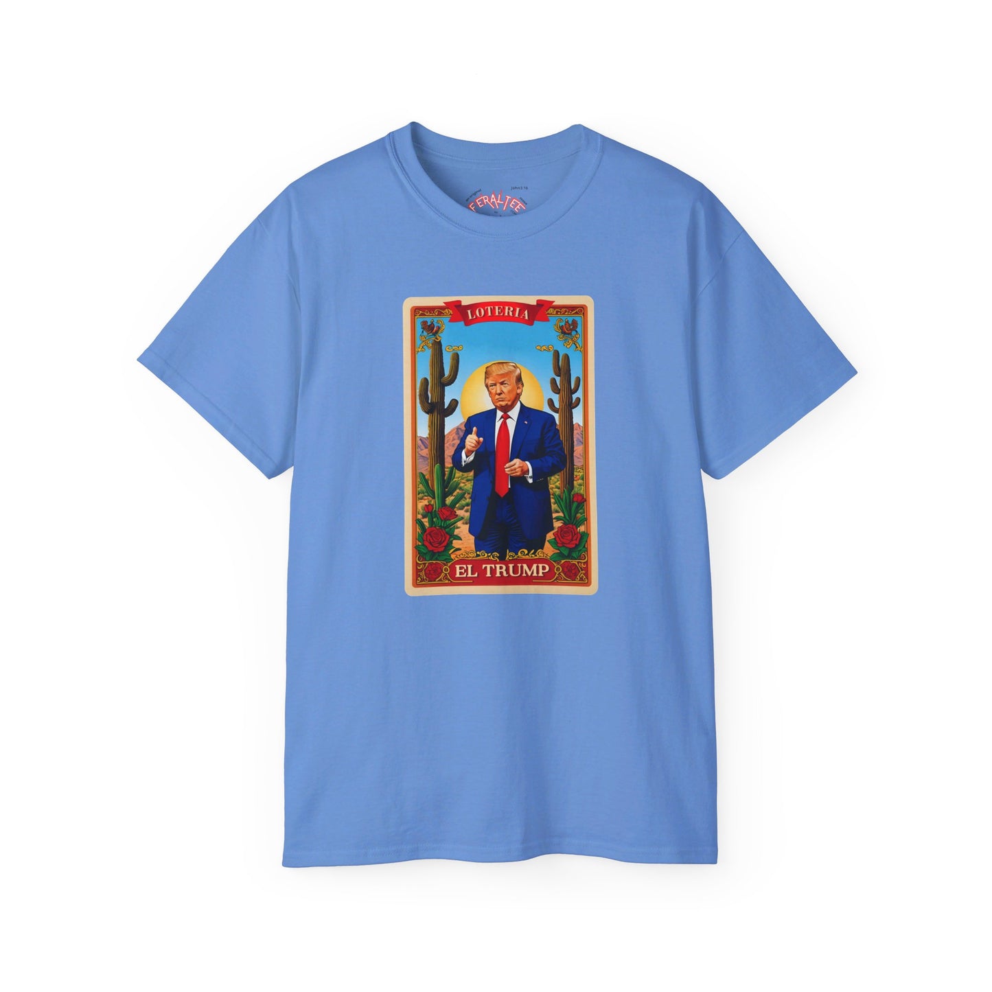 Camiseta unisex de algodón ultra fino con la tarjeta de lotería EL TRUMP