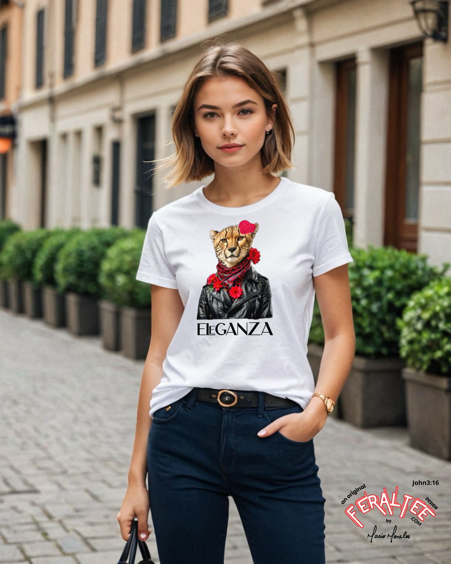 Camiseta de manga corta juvenil ELEGANZA