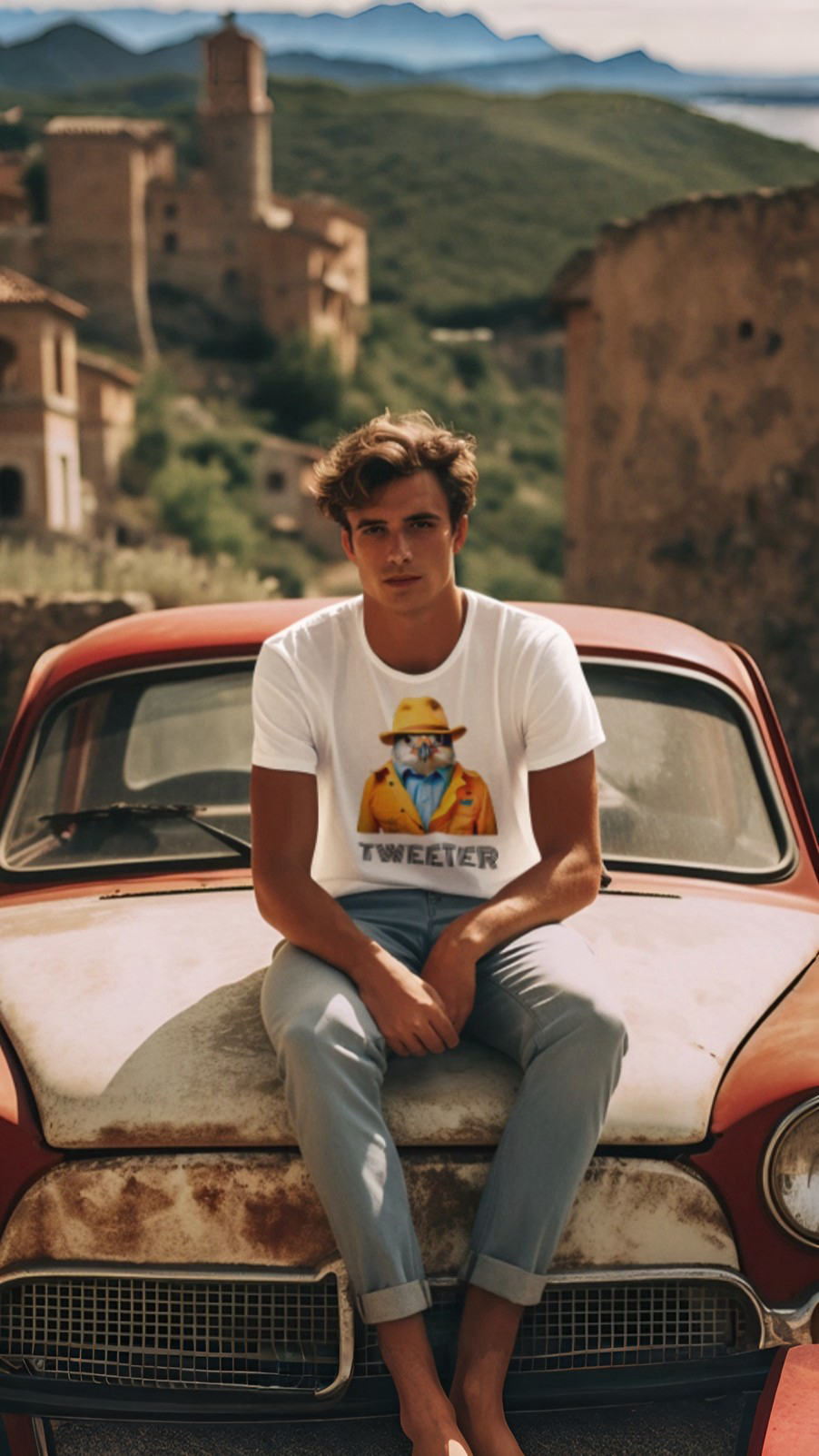TWEETER- Camiseta Unisex de Algodón Ultra Fino
